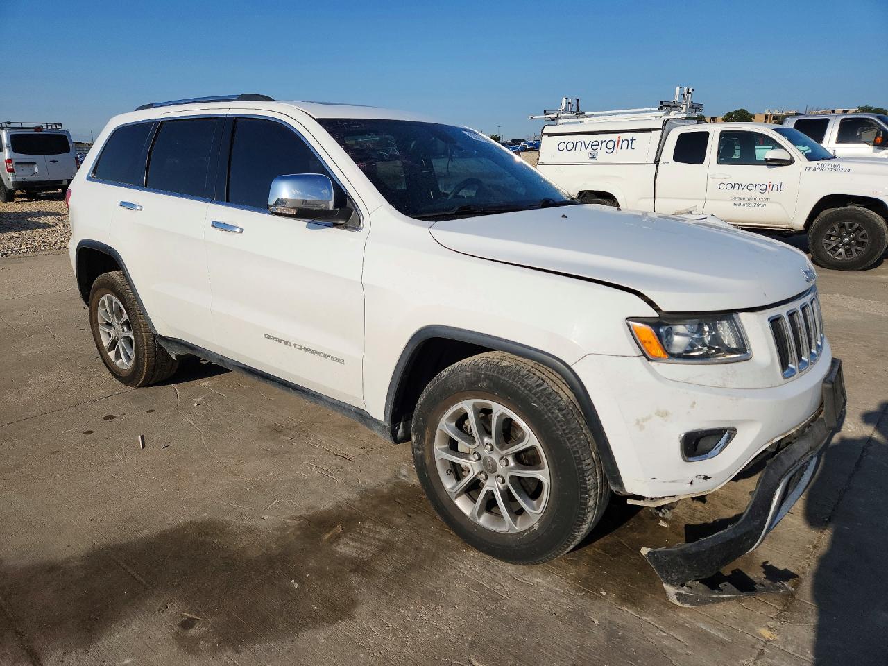 2015 Jeep Grand Cherokee Limited White vin: 1C4RJEBG9FC856822