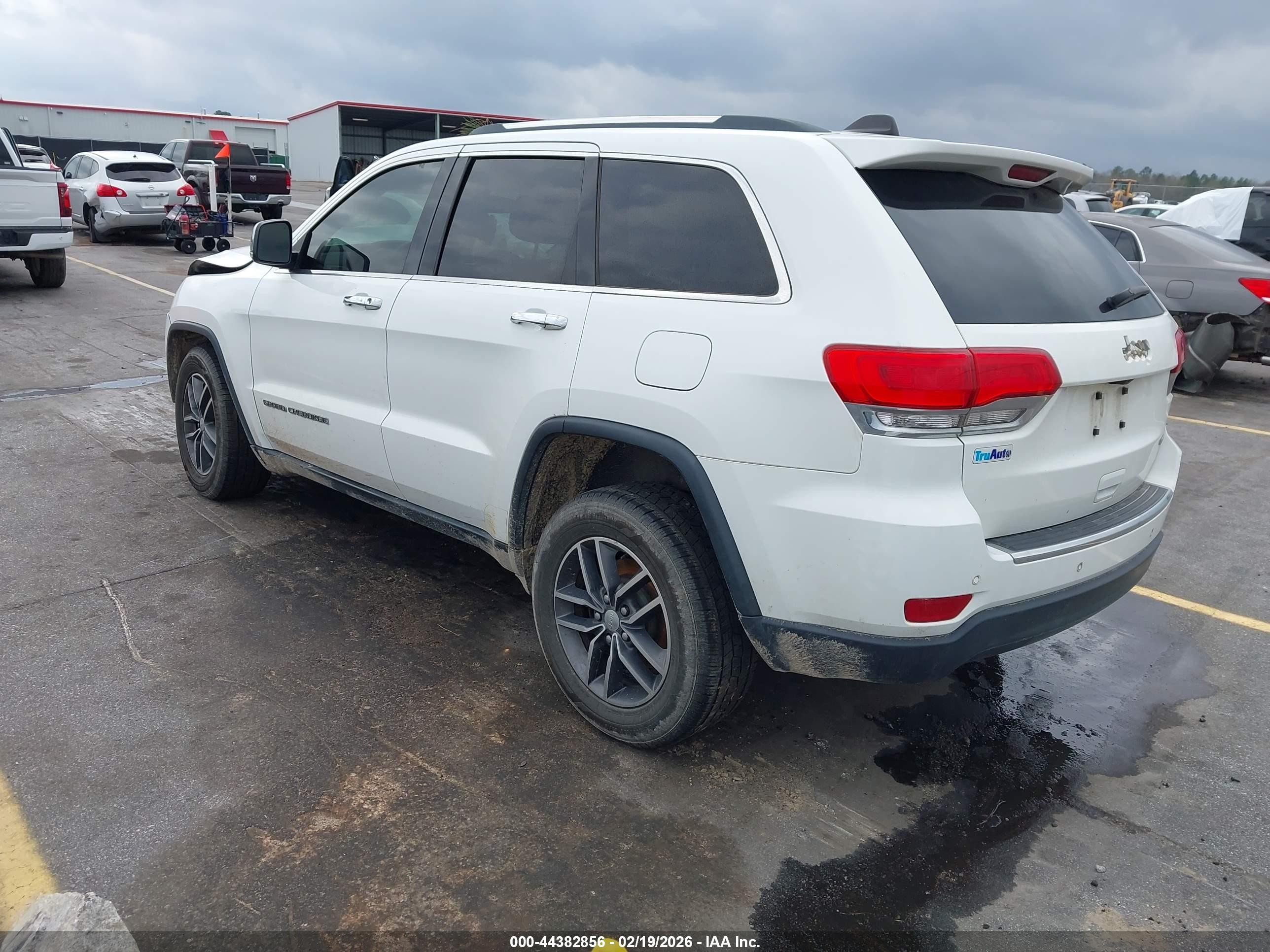 2017 Jeep Grand Cherokee Limited 4x2 White vin: 1C4RJEBG9HC829087