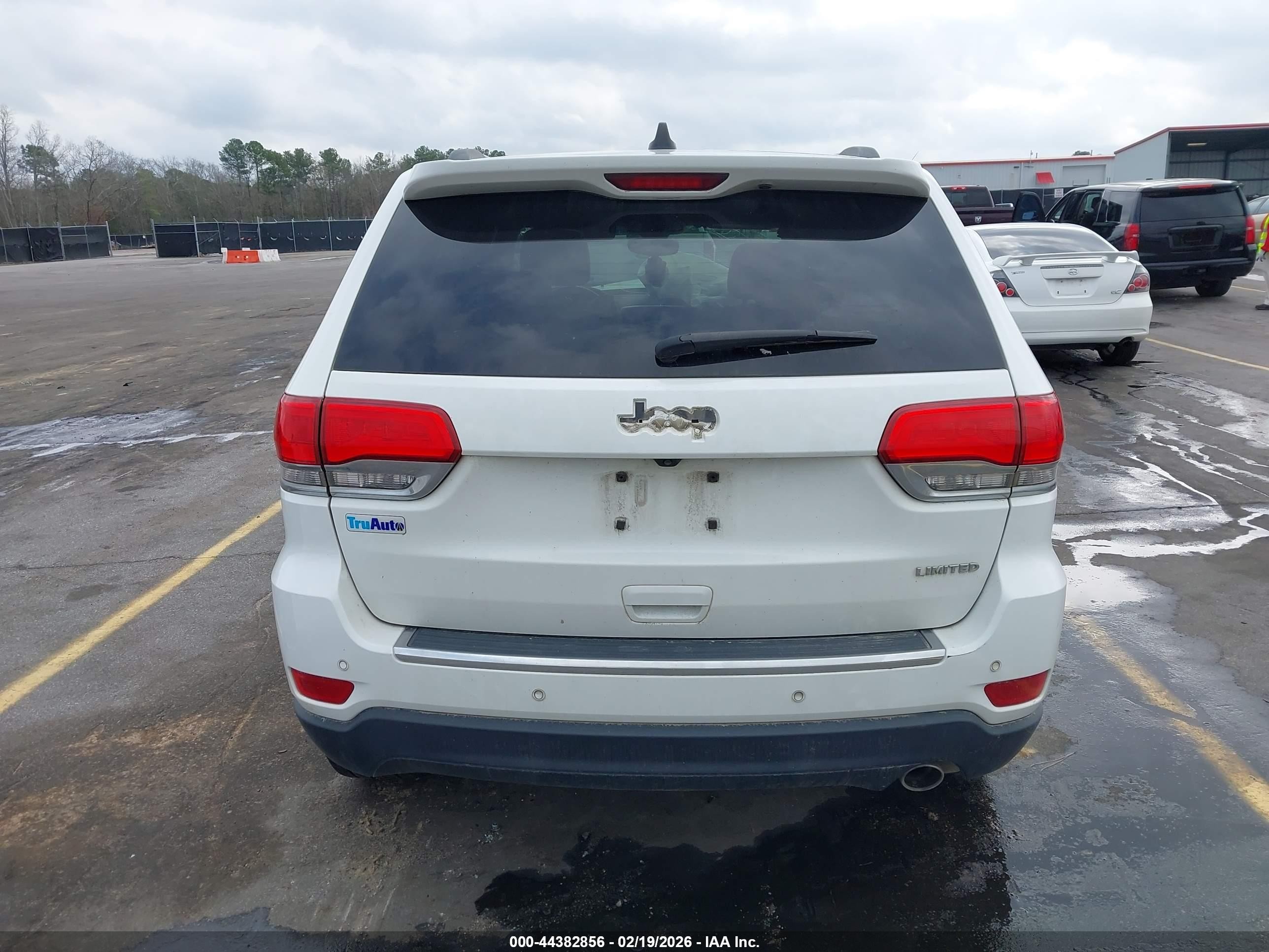 2017 Jeep Grand Cherokee Limited 4x2 White vin: 1C4RJEBG9HC829087