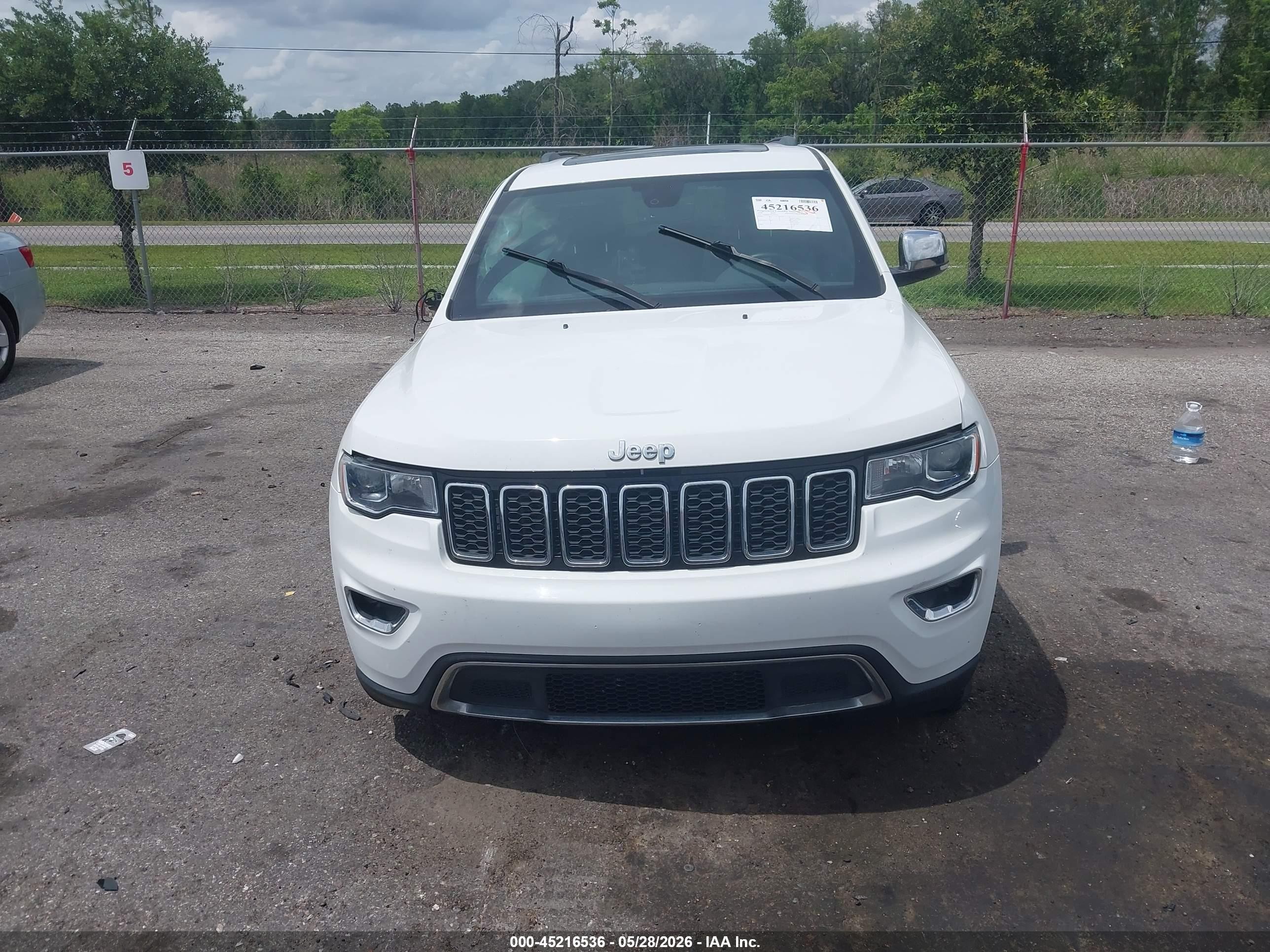 2020 Jeep Grand Cherokee Limited 4x2 White vin: 1C4RJEBG9LC294724