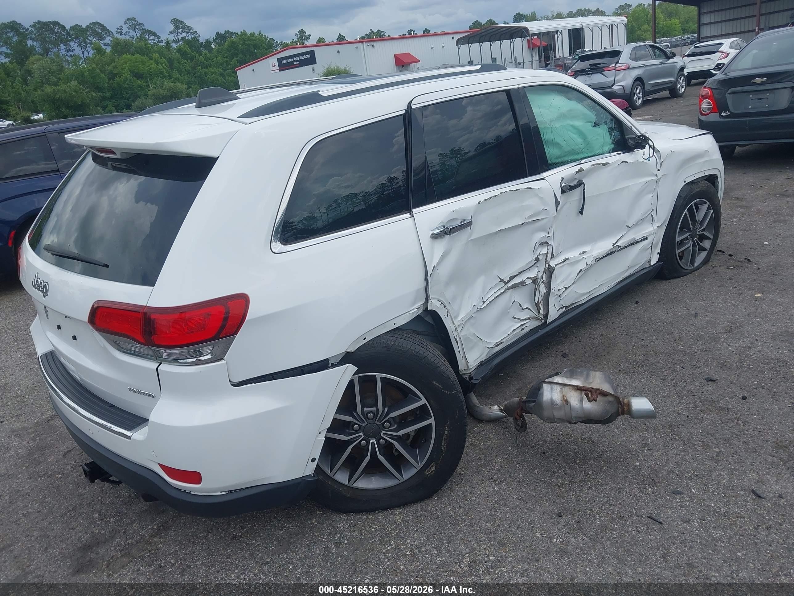 2020 Jeep Grand Cherokee Limited 4x2 White vin: 1C4RJEBG9LC294724