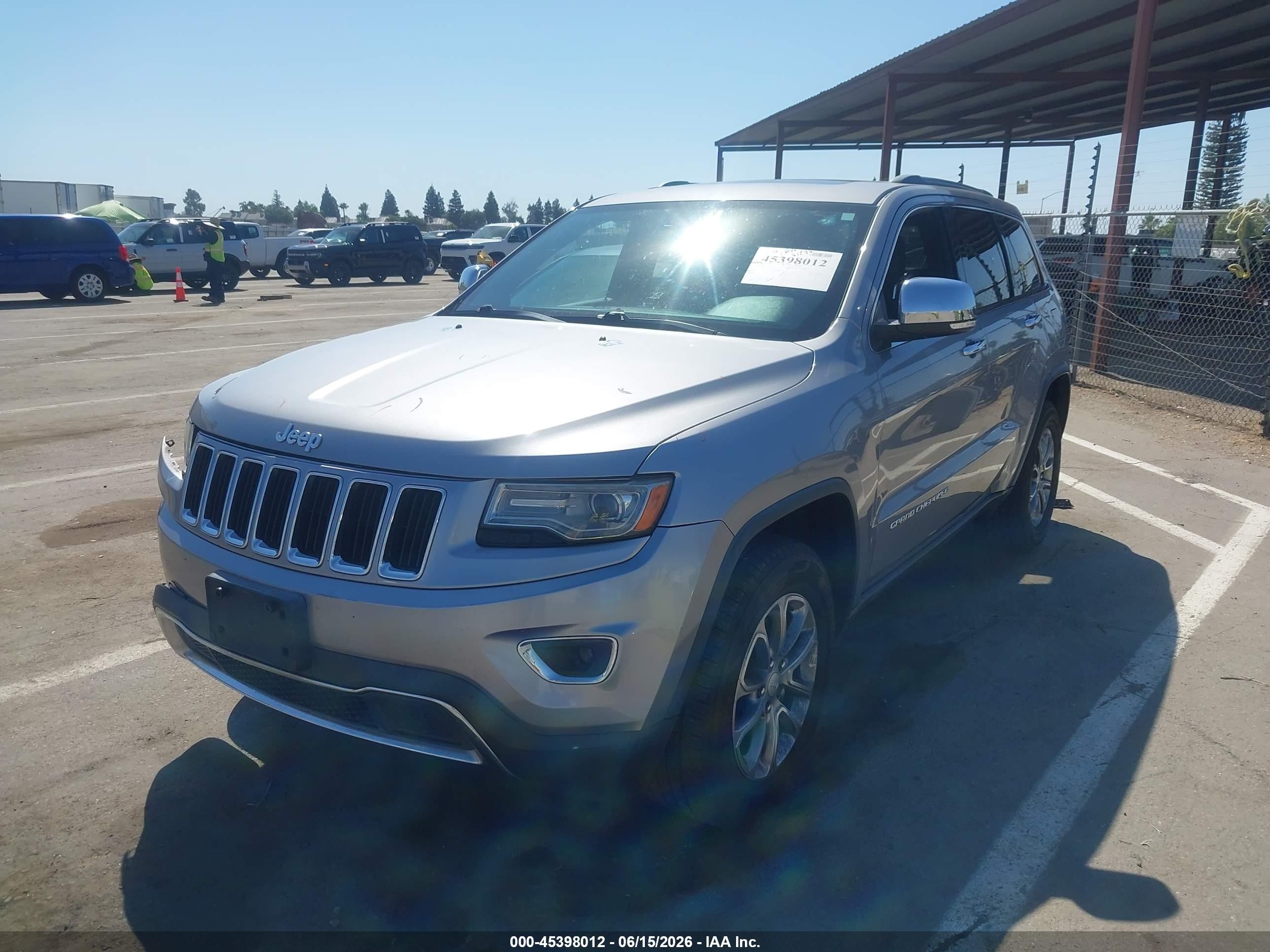 2014 Jeep Grand Cherokee Limited Silver vin: 1C4RJEBGXEC192514