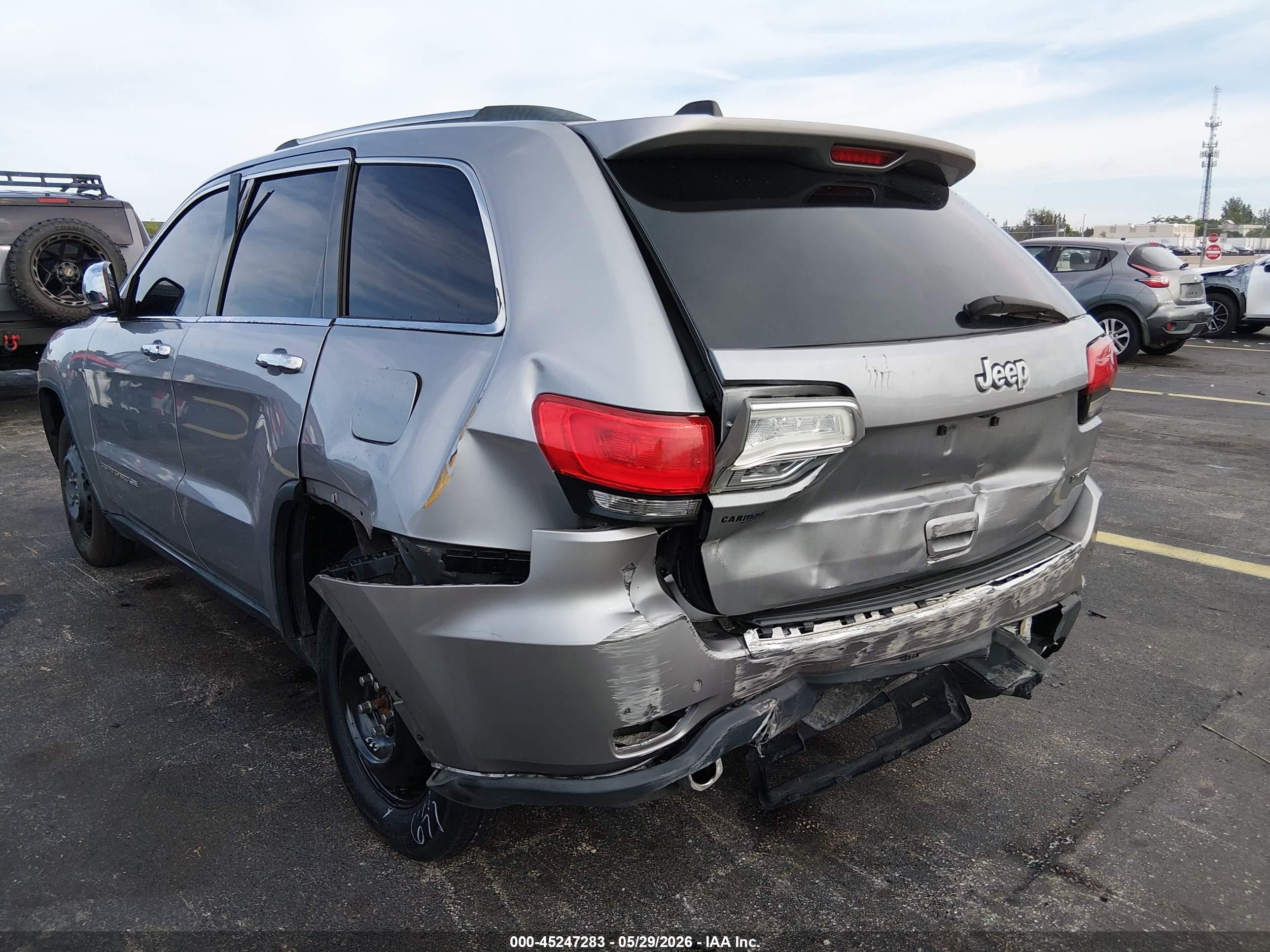 2014 Jeep Grand Cherokee Limited Silver vin: 1C4RJEBGXEC234857