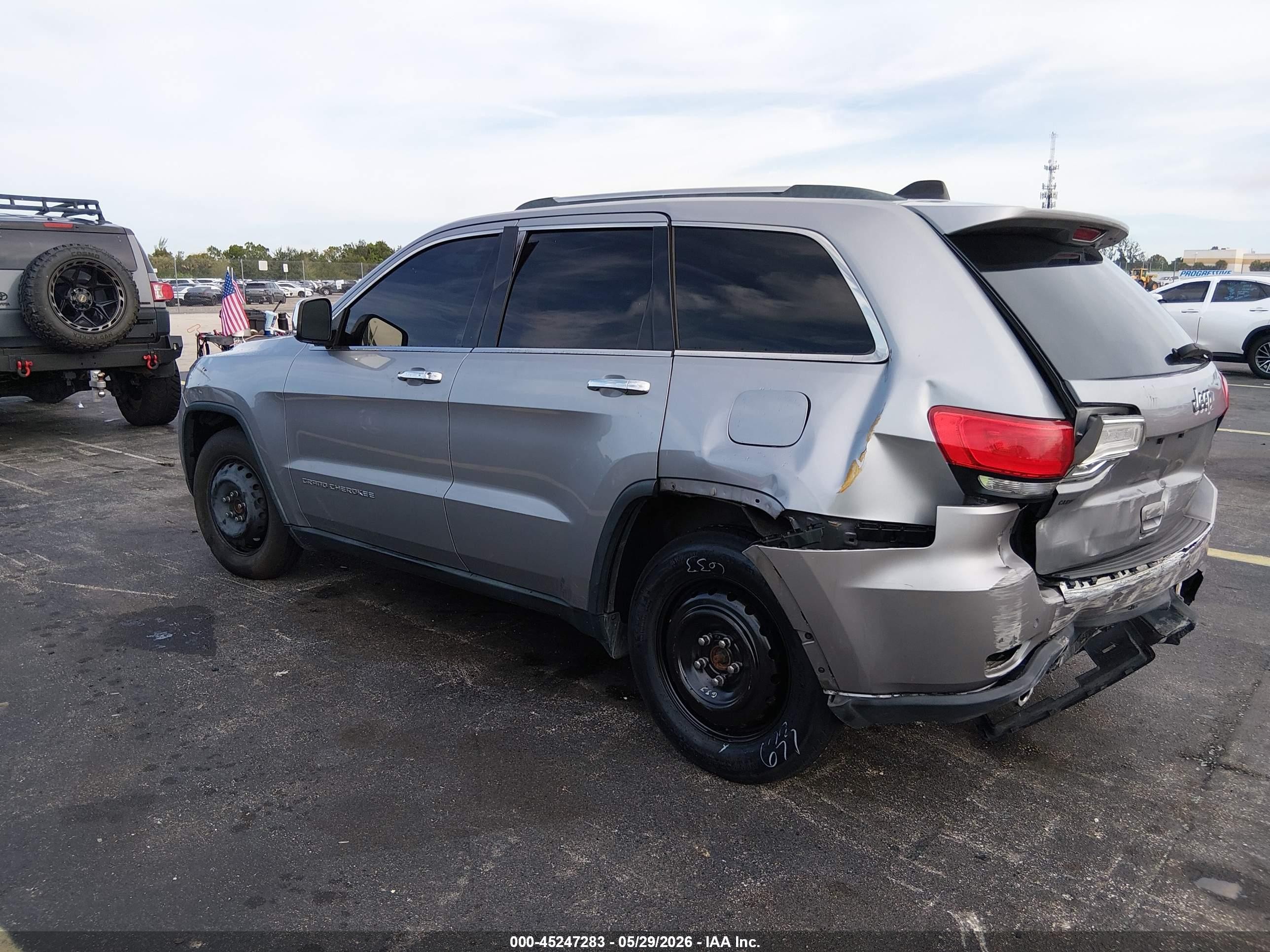 2014 Jeep Grand Cherokee Limited Silver vin: 1C4RJEBGXEC234857