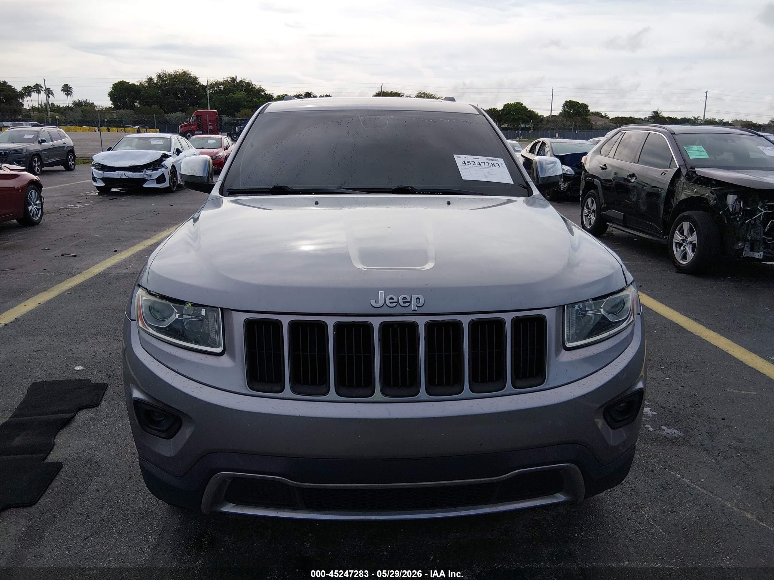2014 Jeep Grand Cherokee Limited Silver vin: 1C4RJEBGXEC234857