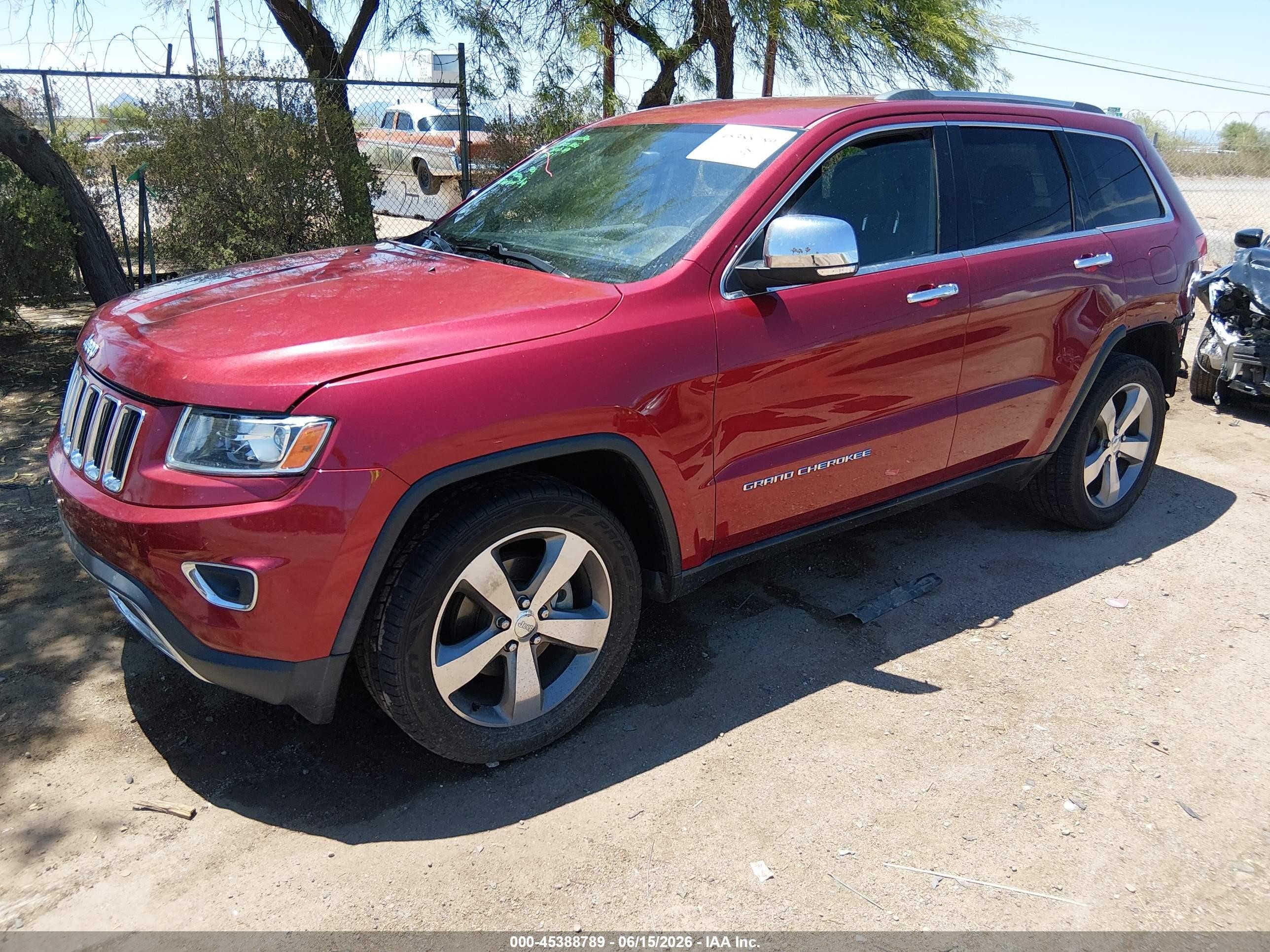 2014 Jeep Grand Cherokee Limited Red vin: 1C4RJEBGXEC255918