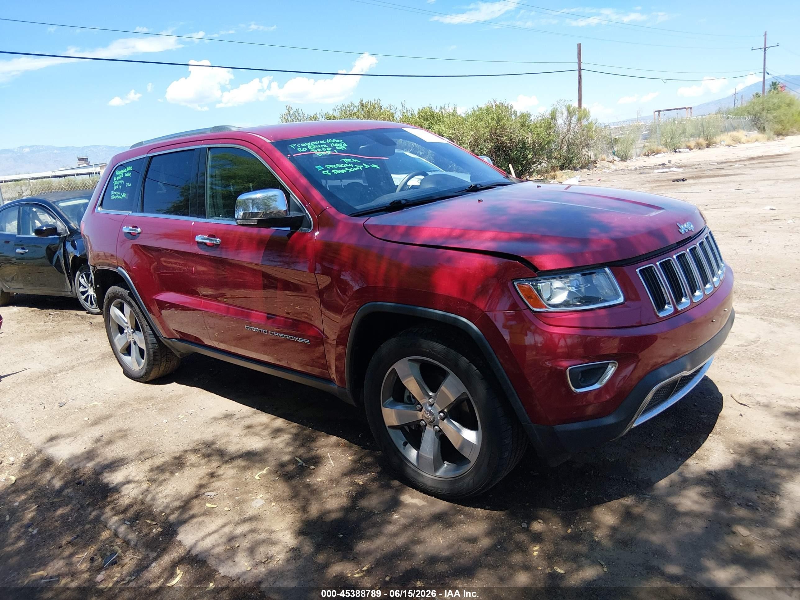 2014 Jeep Grand Cherokee Limited Red vin: 1C4RJEBGXEC255918
