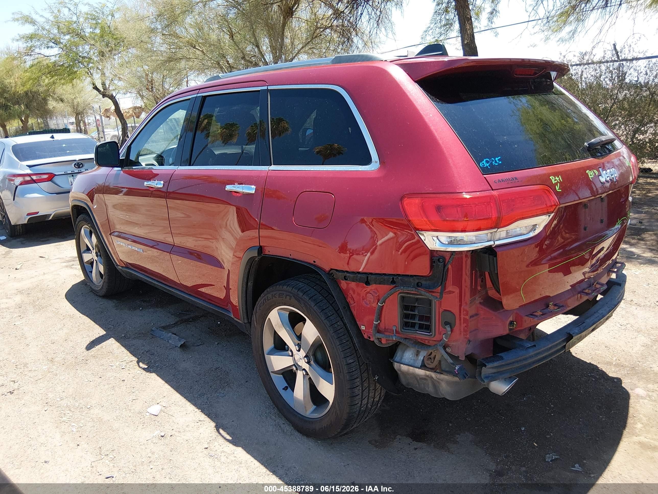 2014 Jeep Grand Cherokee Limited Red vin: 1C4RJEBGXEC255918