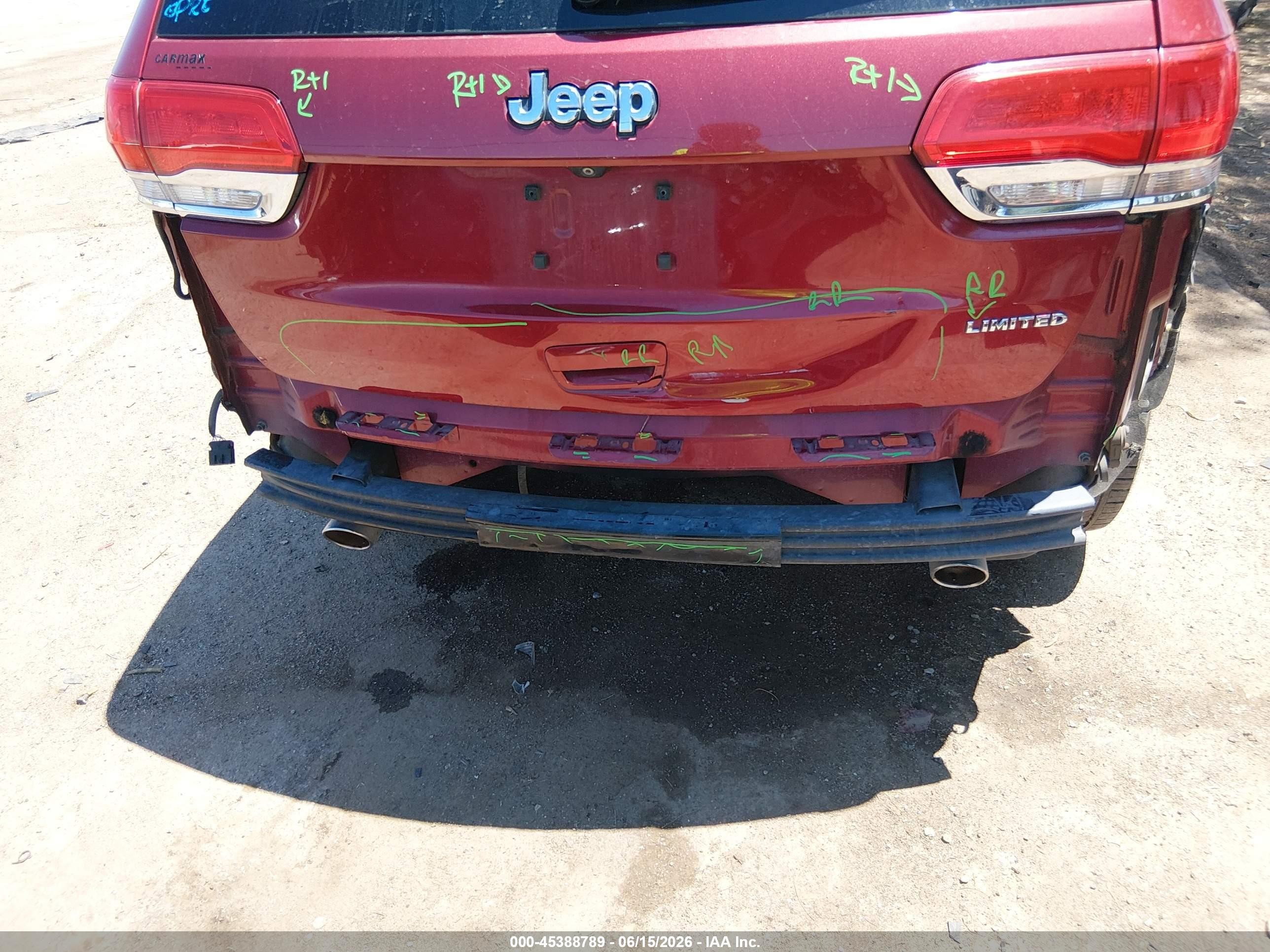 2014 Jeep Grand Cherokee Limited Red vin: 1C4RJEBGXEC255918
