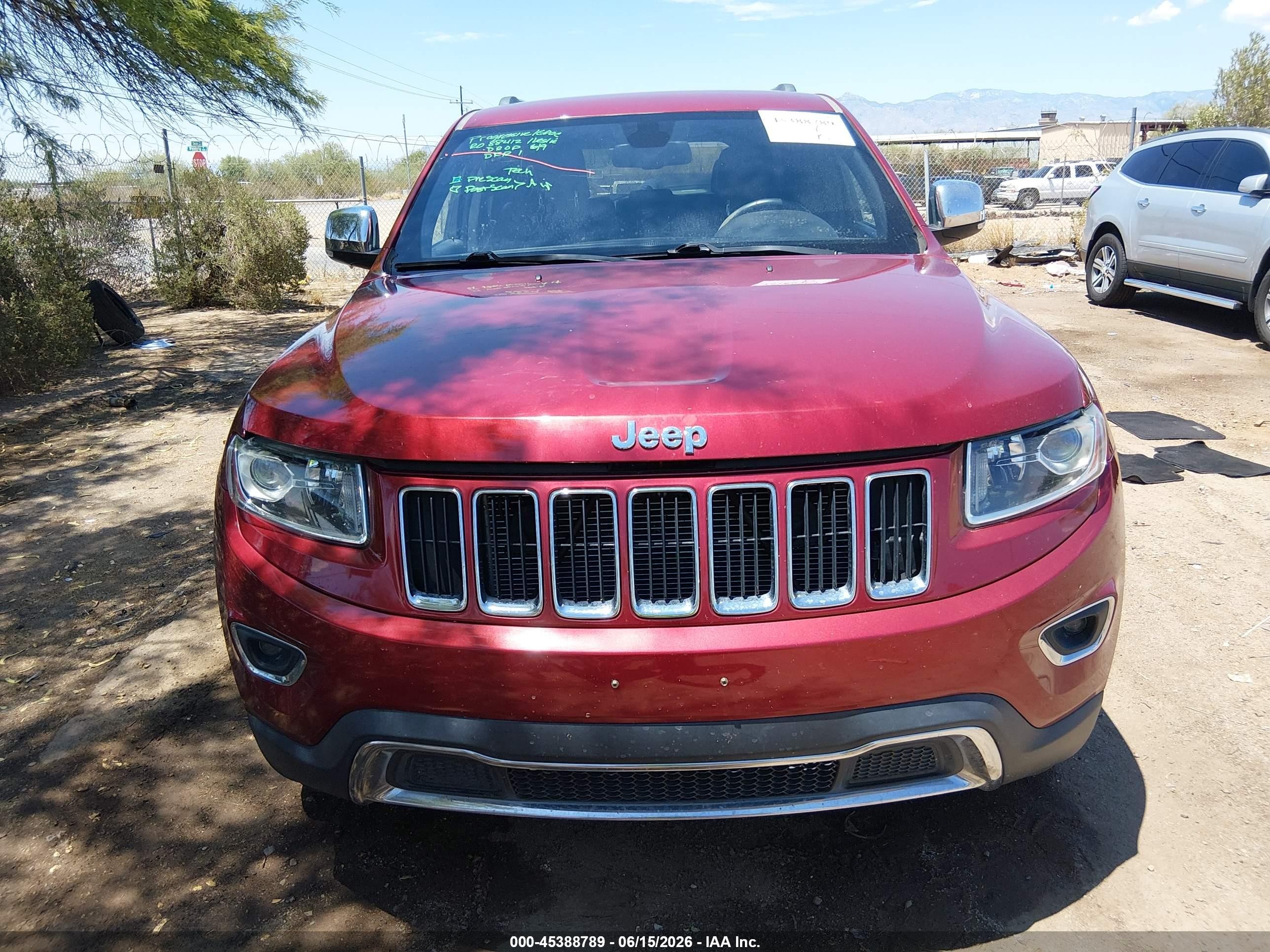 2014 Jeep Grand Cherokee Limited Red vin: 1C4RJEBGXEC255918