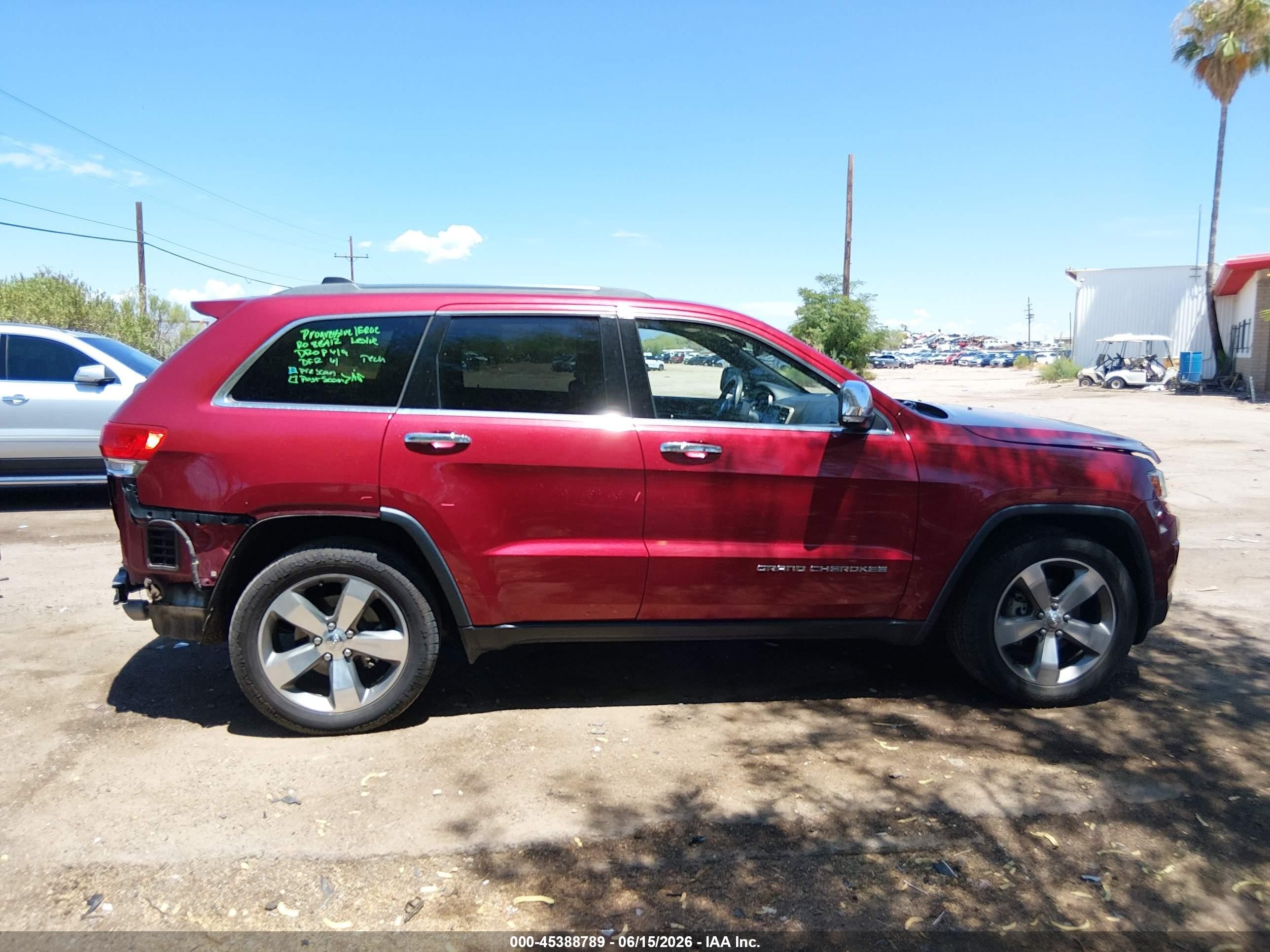 2014 Jeep Grand Cherokee Limited Red vin: 1C4RJEBGXEC255918