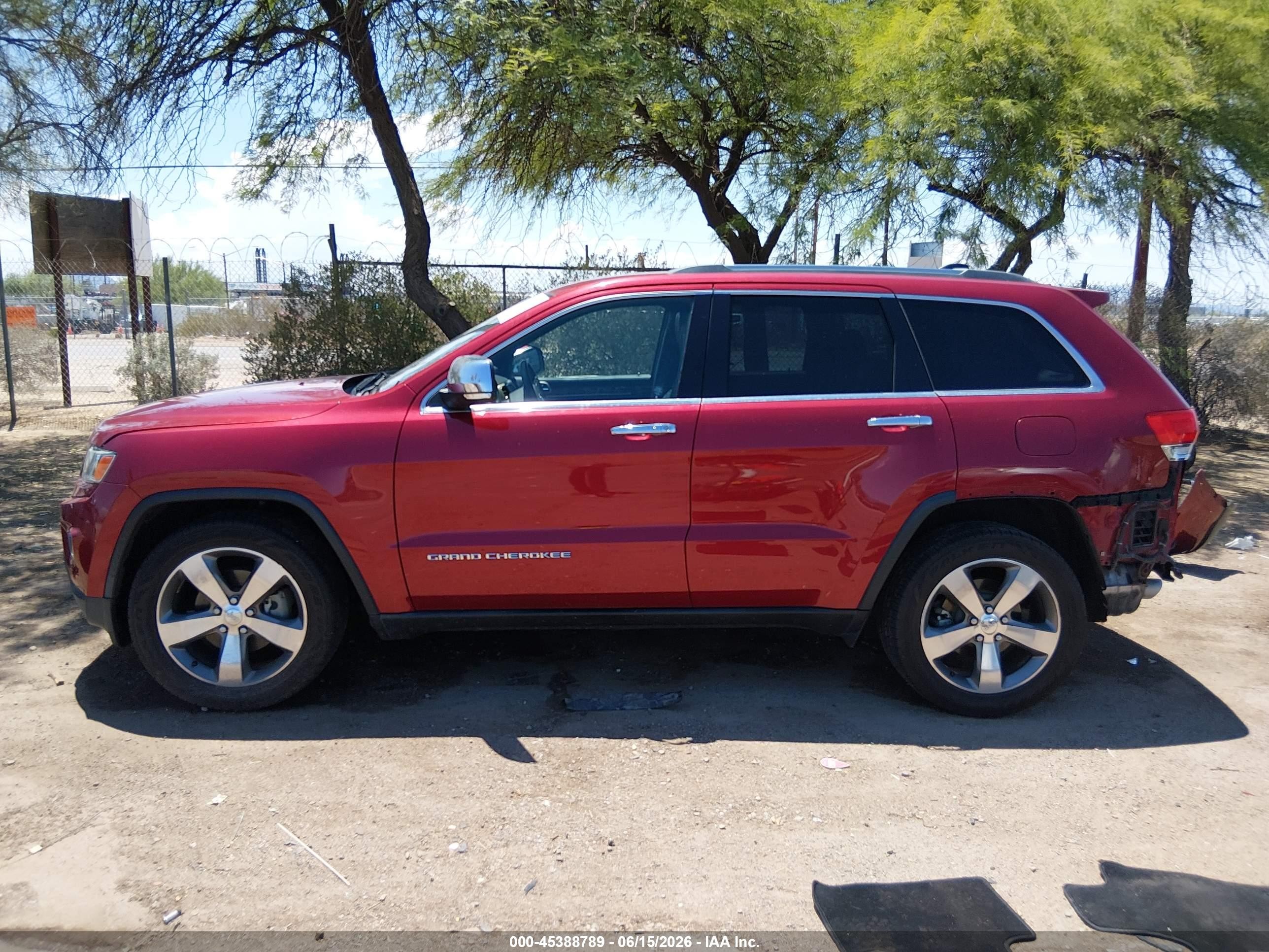 2014 Jeep Grand Cherokee Limited Red vin: 1C4RJEBGXEC255918