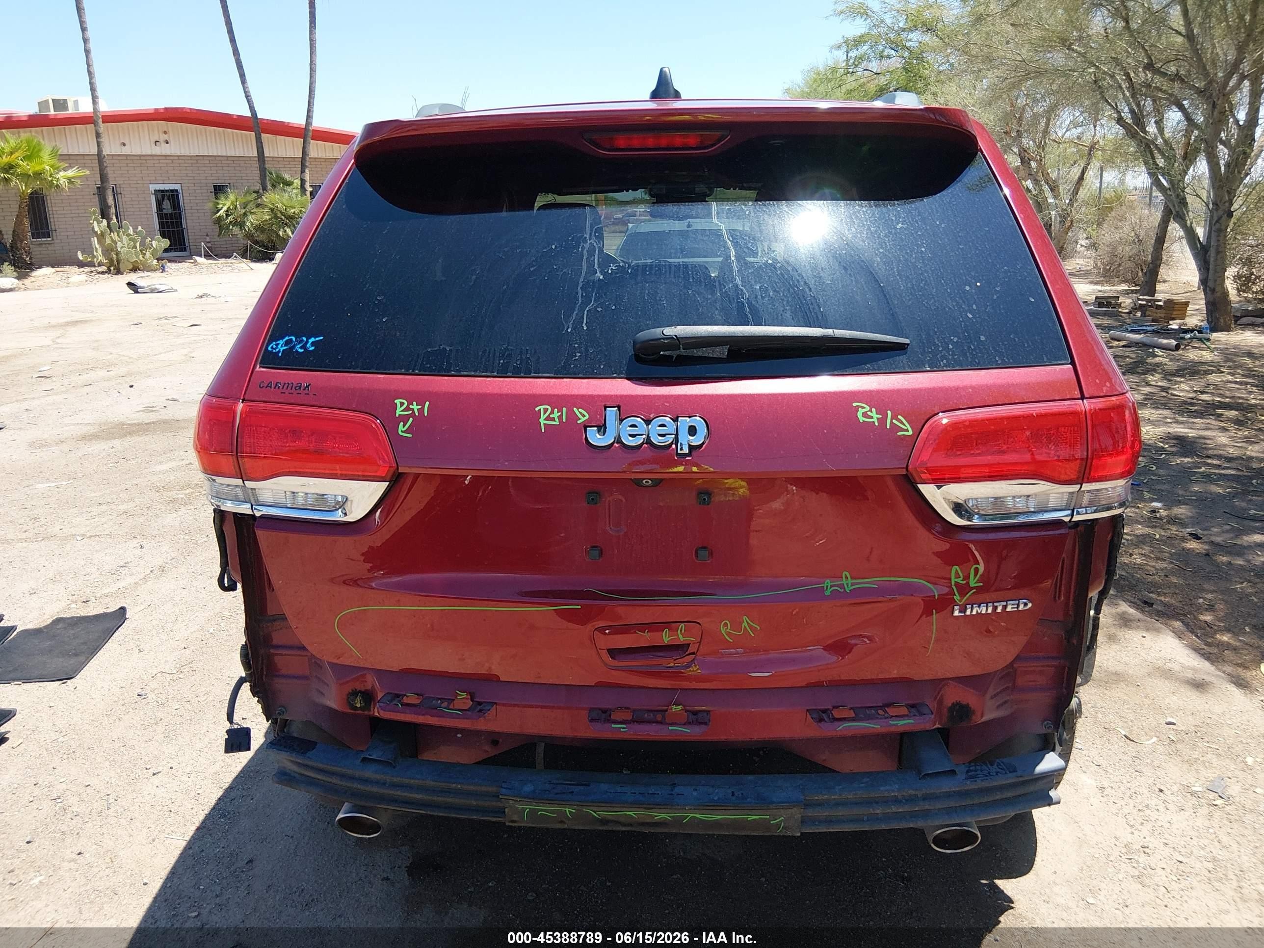 2014 Jeep Grand Cherokee Limited Red vin: 1C4RJEBGXEC255918