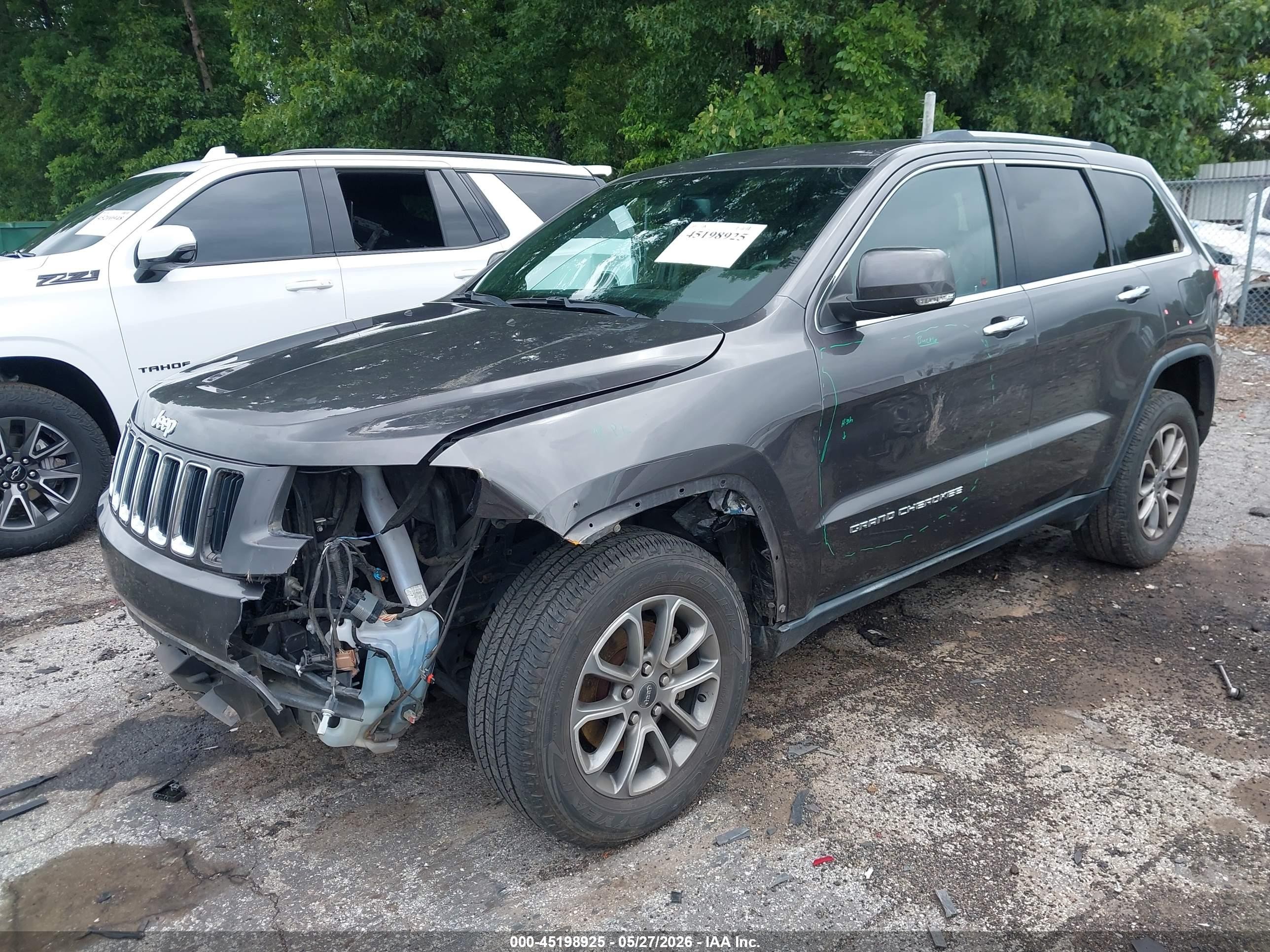 2014 Jeep Grand Cherokee Limited Gray vin: 1C4RJEBGXEC488195