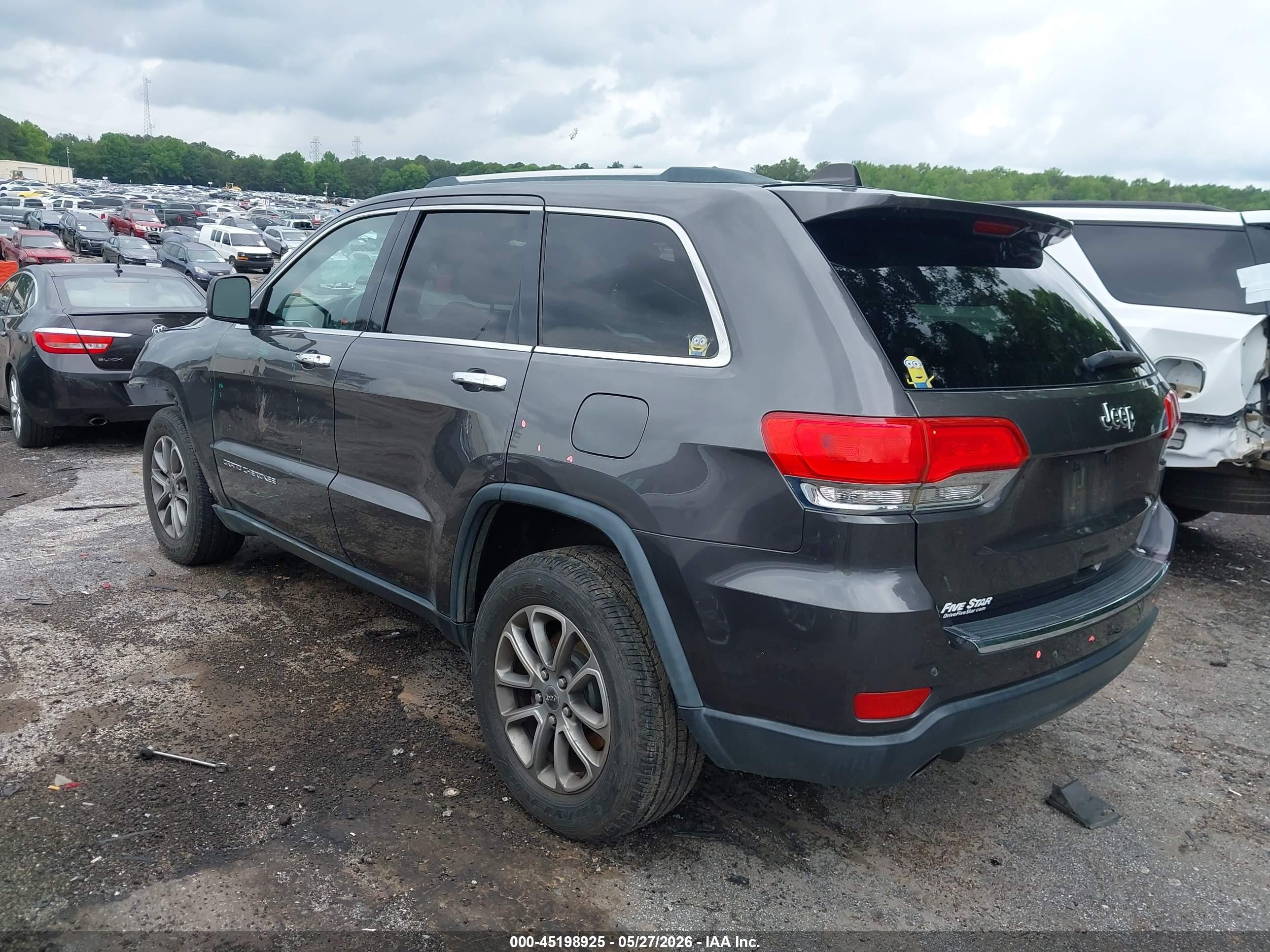 2014 Jeep Grand Cherokee Limited Gray vin: 1C4RJEBGXEC488195