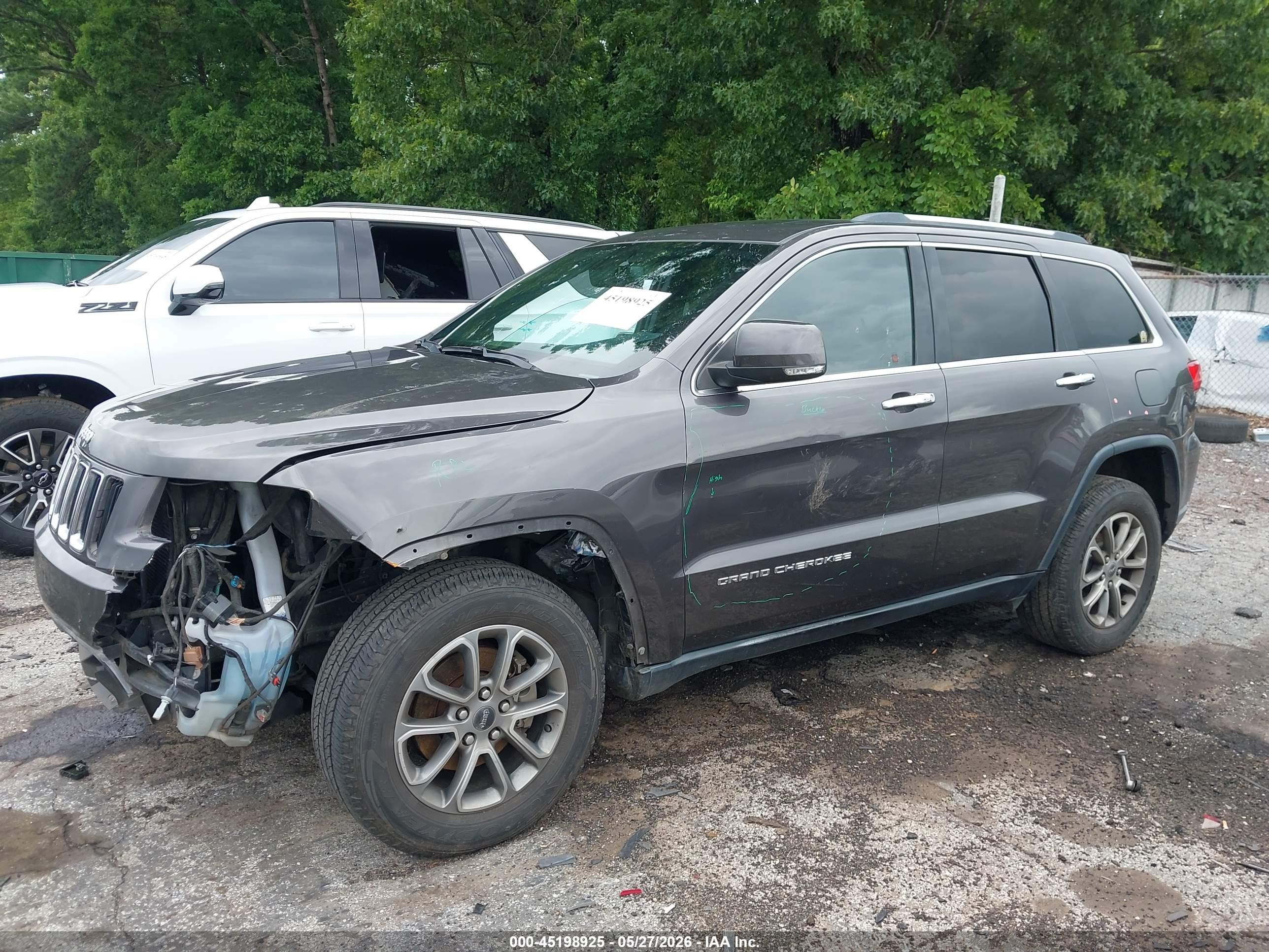 2014 Jeep Grand Cherokee Limited Gray vin: 1C4RJEBGXEC488195