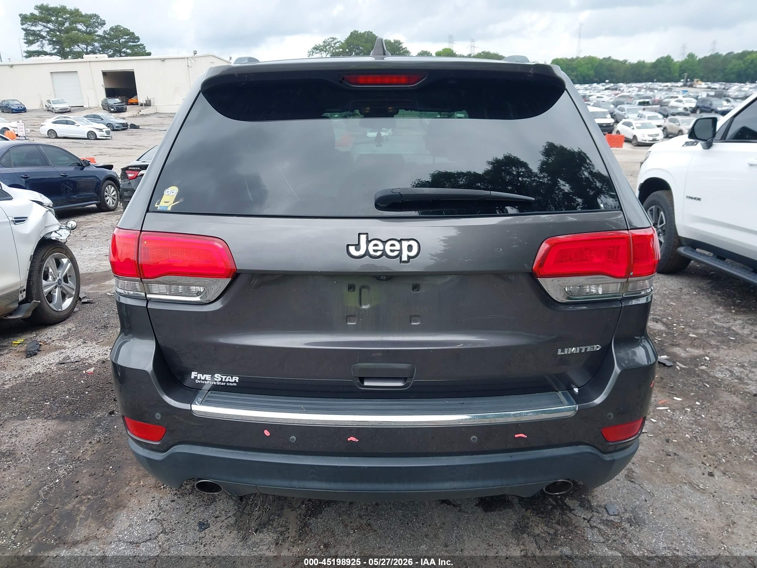 2014 Jeep Grand Cherokee Limited Gray vin: 1C4RJEBGXEC488195