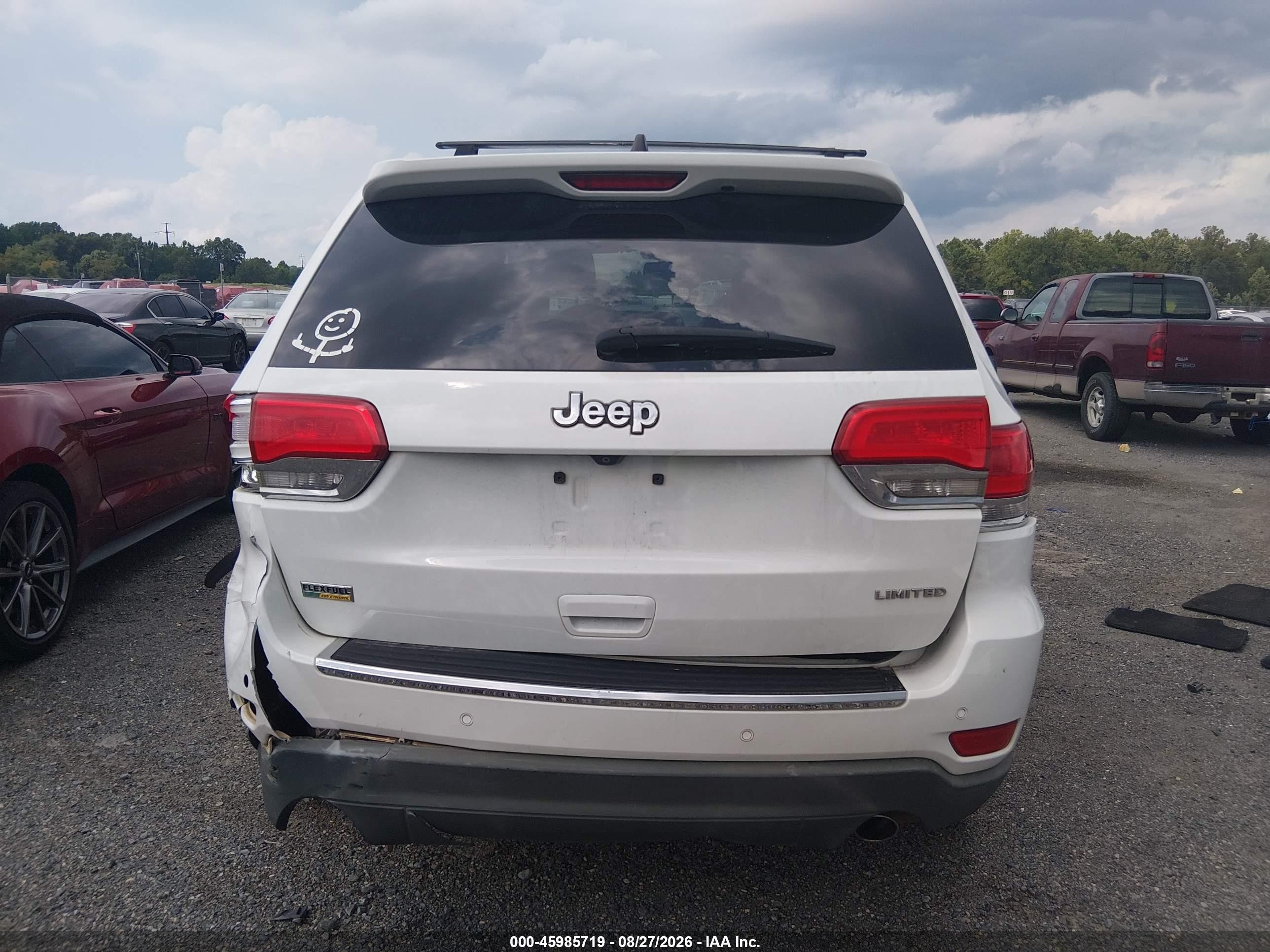 2014 Jeep Grand Cherokee Limited White vin: 1C4RJEBGXEC559976