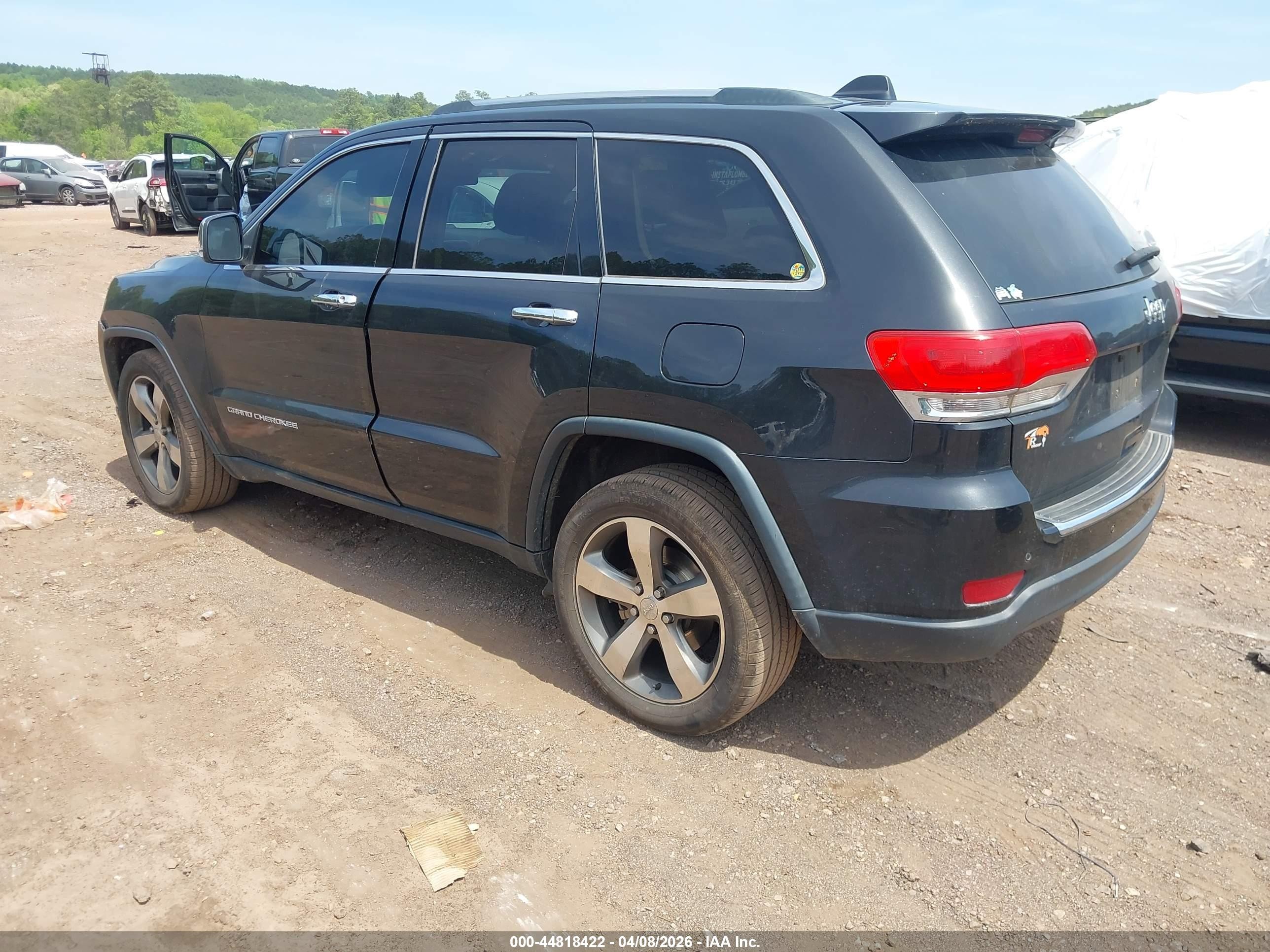 2015 Jeep Grand Cherokee Limited Black vin: 1C4RJEBGXFC614458