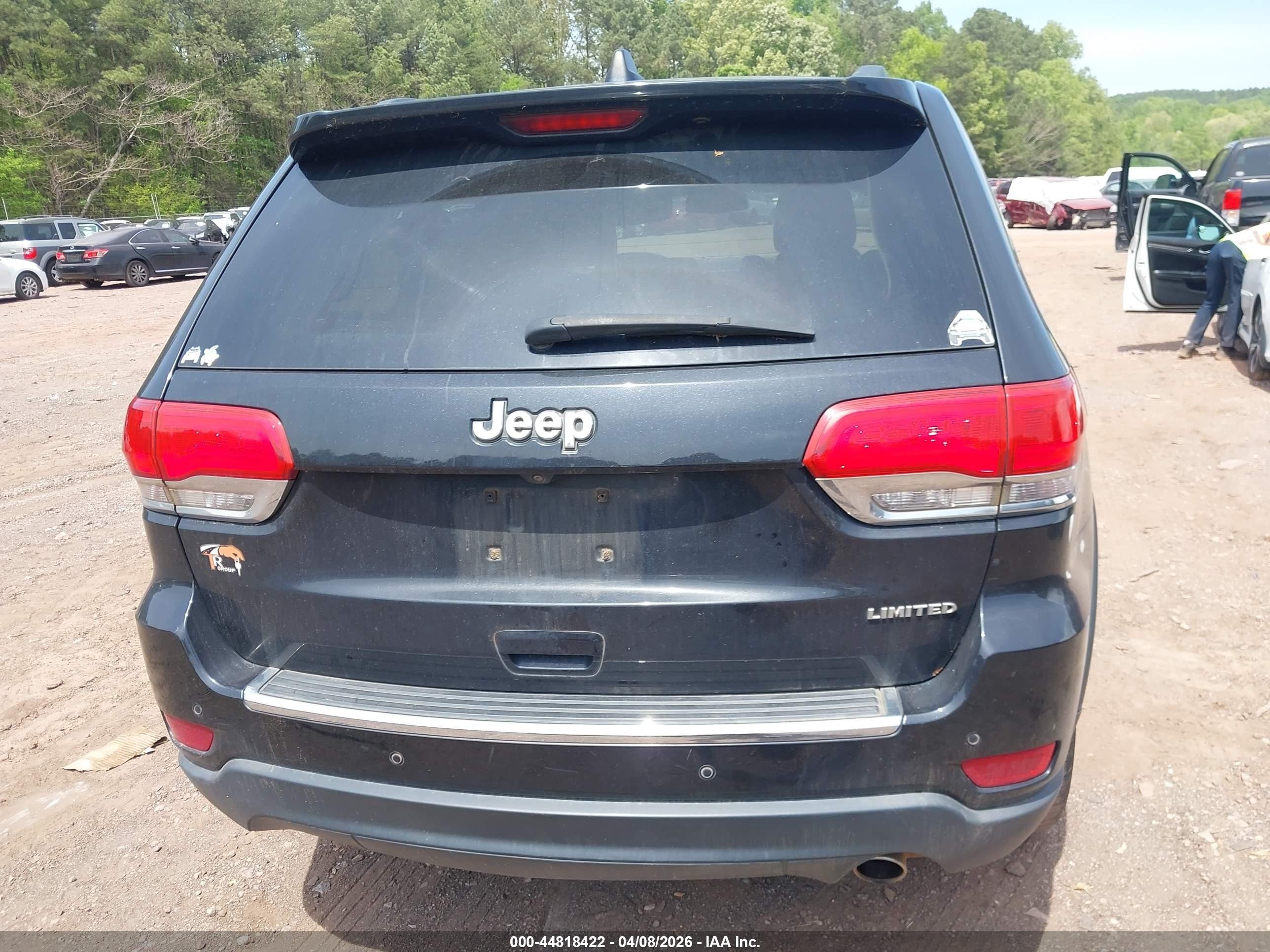2015 Jeep Grand Cherokee Limited Black vin: 1C4RJEBGXFC614458