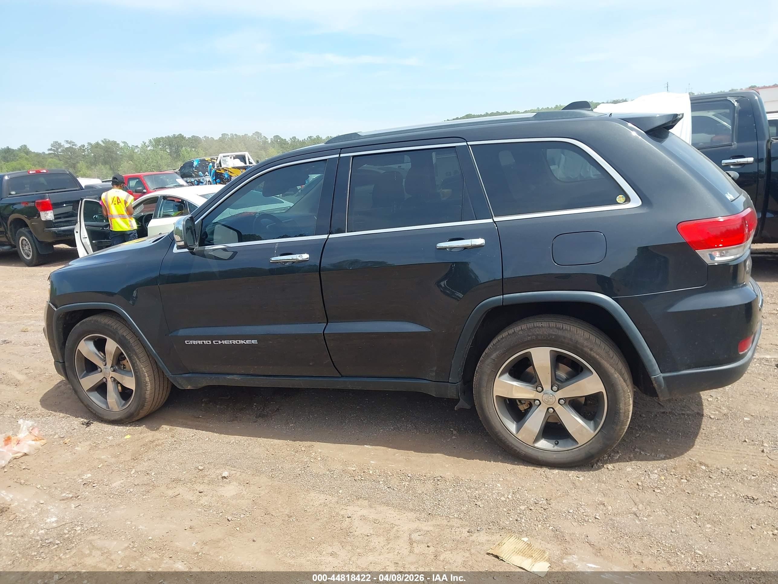 2015 Jeep Grand Cherokee Limited Black vin: 1C4RJEBGXFC614458