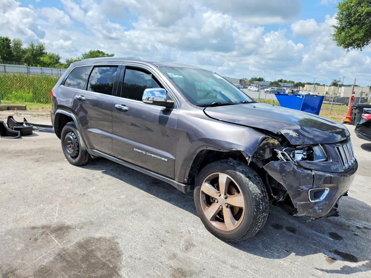 2015 Jeep Grand Cherokee Limited Gray vin: 1C4RJEBGXFC779894