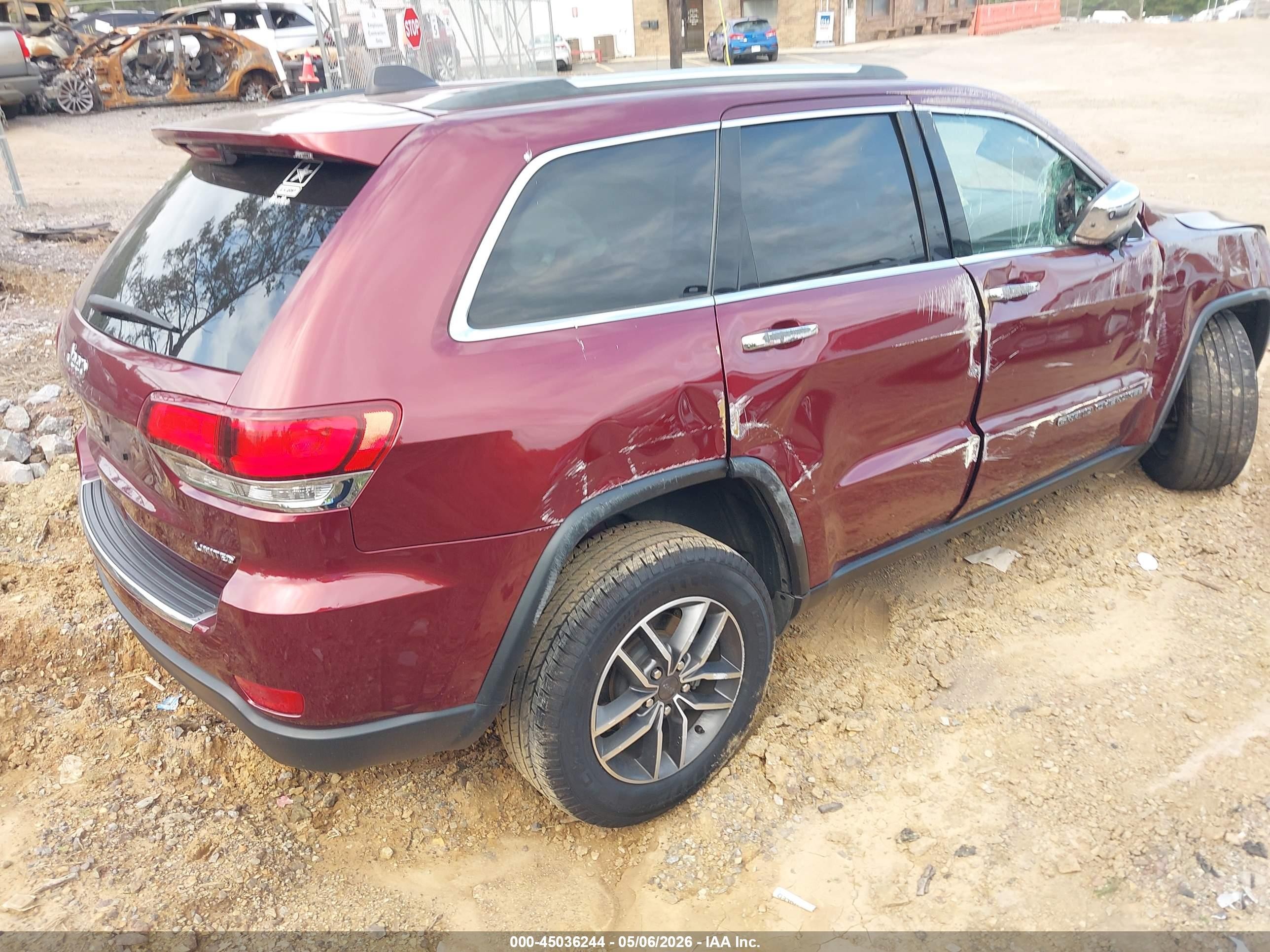 2020 Jeep Grand Cherokee Limited 4x2 Maroon vin: 1C4RJEBGXLC365431