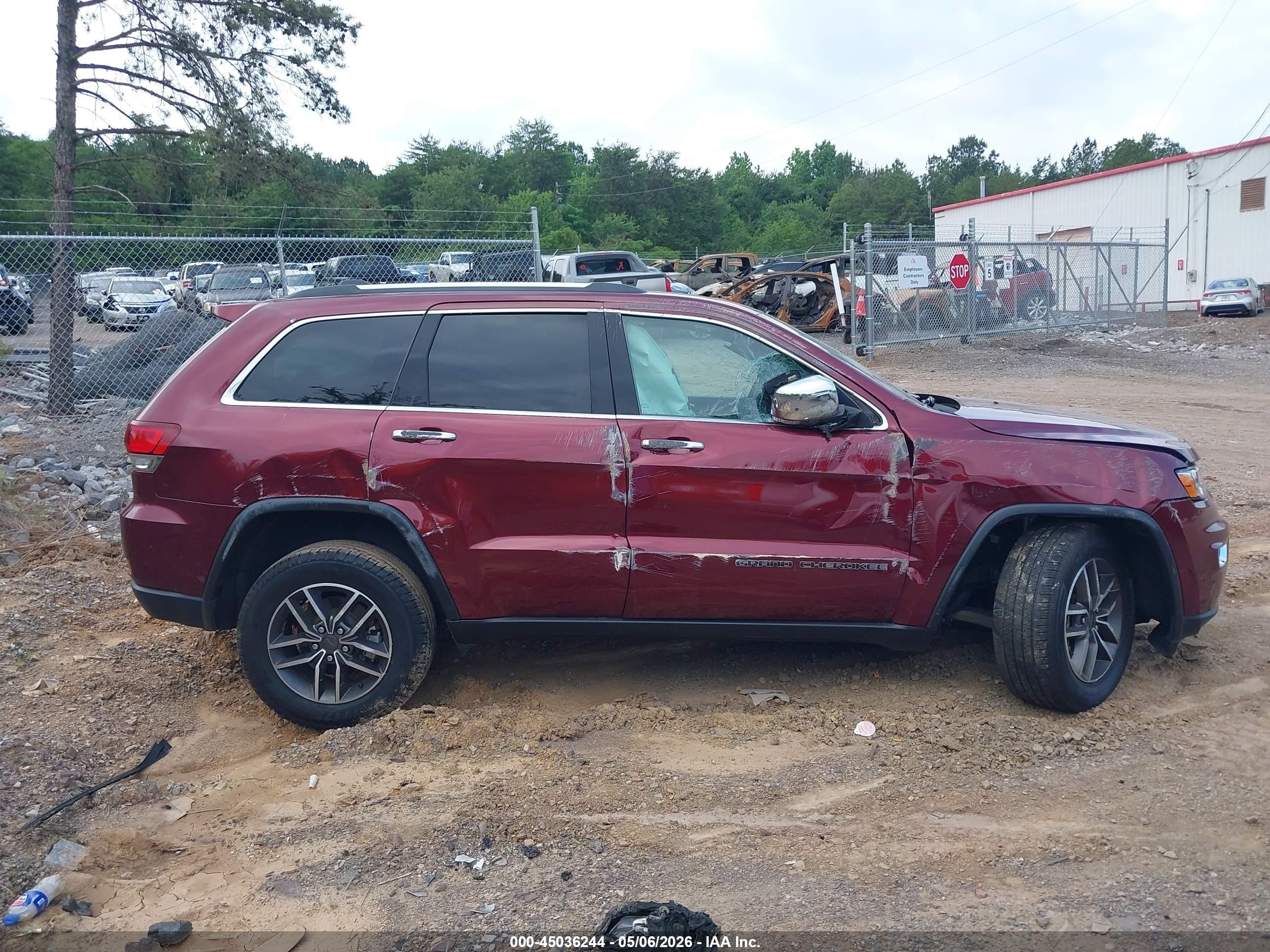 2020 Jeep Grand Cherokee Limited 4x2 Maroon vin: 1C4RJEBGXLC365431