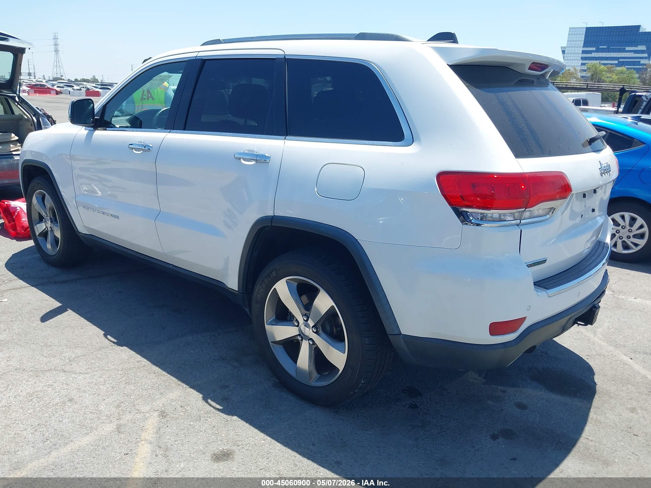 2014 Jeep Grand Cherokee Limited White vin: 1C4RJEBM0EC336464