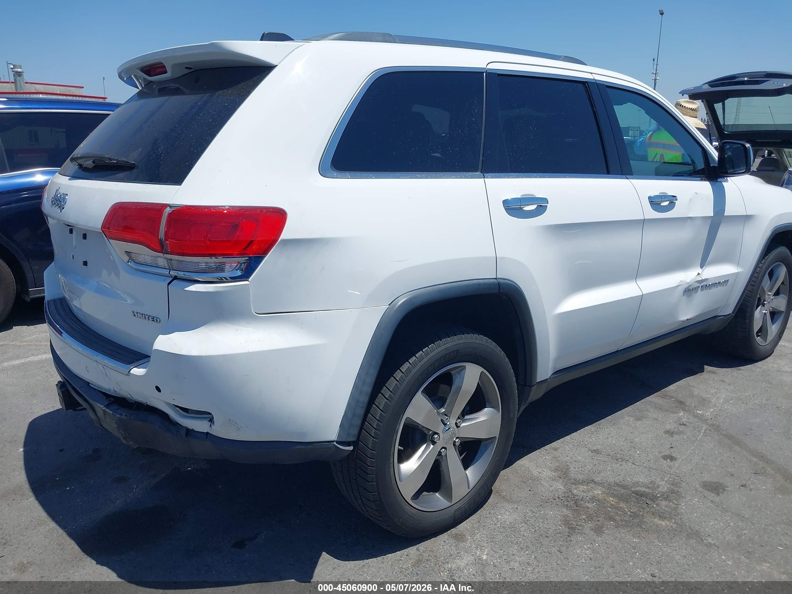 2014 Jeep Grand Cherokee Limited White vin: 1C4RJEBM0EC336464