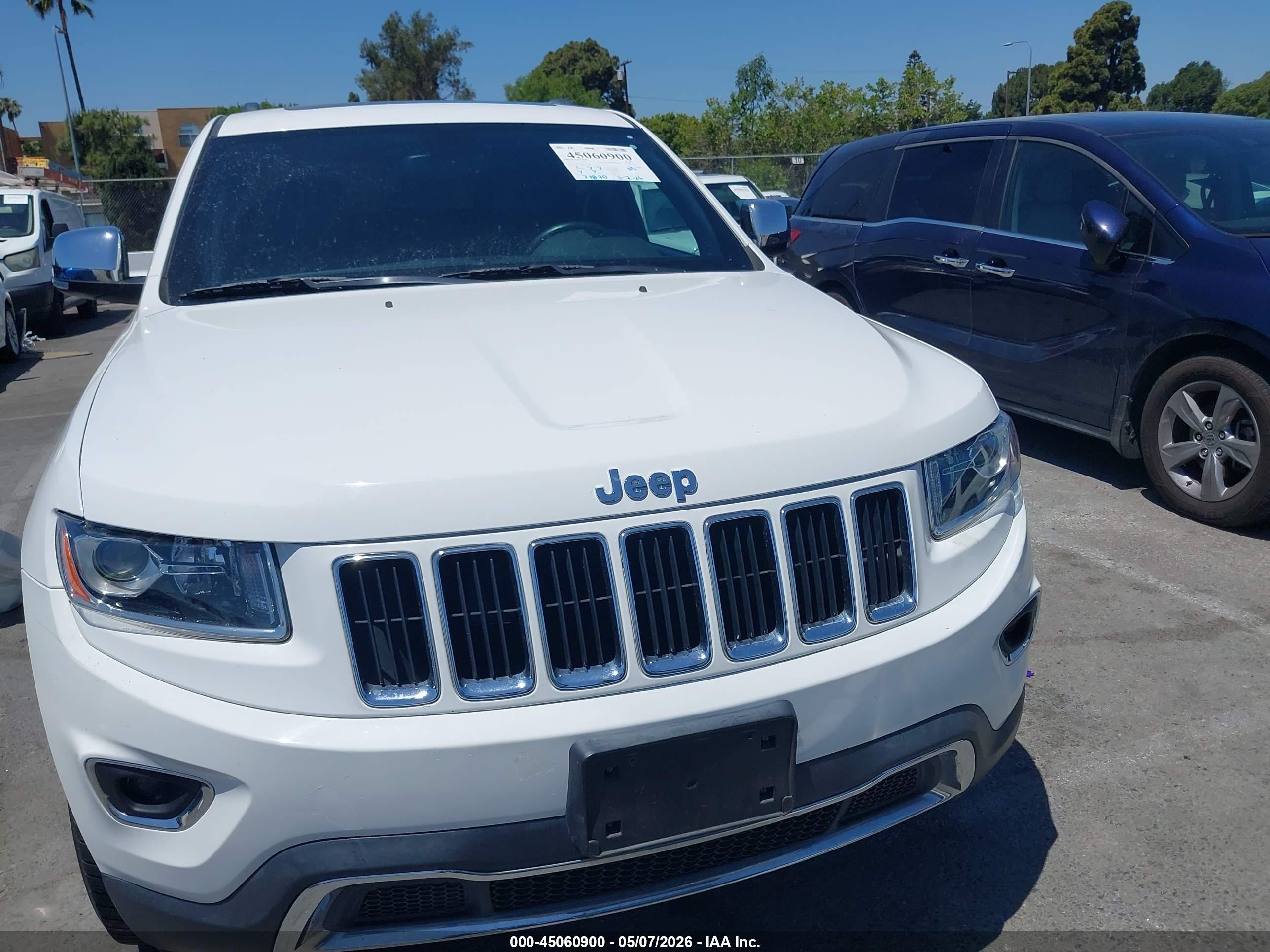 2014 Jeep Grand Cherokee Limited White vin: 1C4RJEBM0EC336464