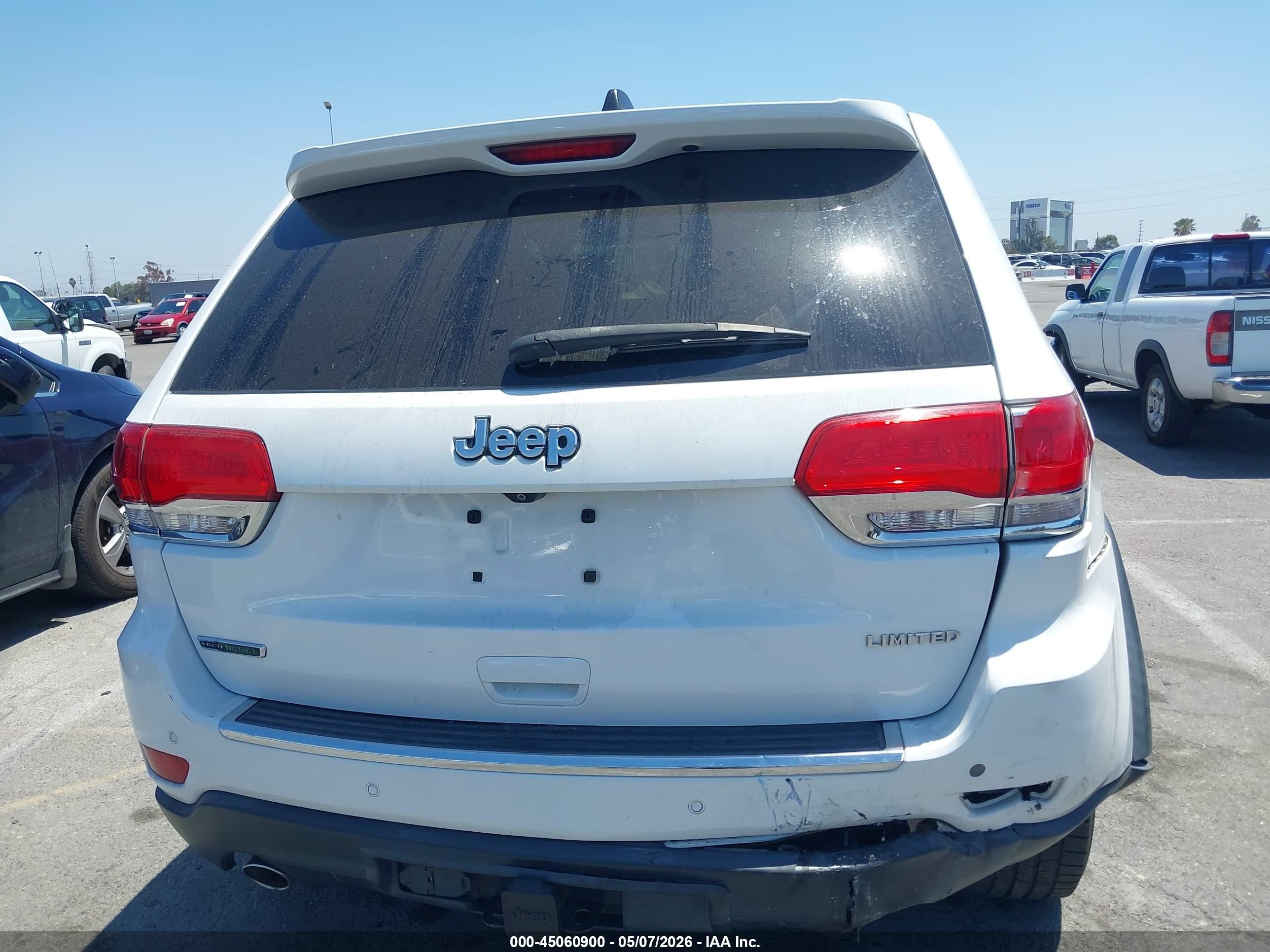 2014 Jeep Grand Cherokee Limited White vin: 1C4RJEBM0EC336464