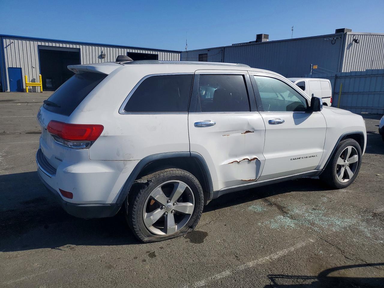 2015 Jeep Grand Cherokee Limited White vin: 1C4RJEBM3FC620320