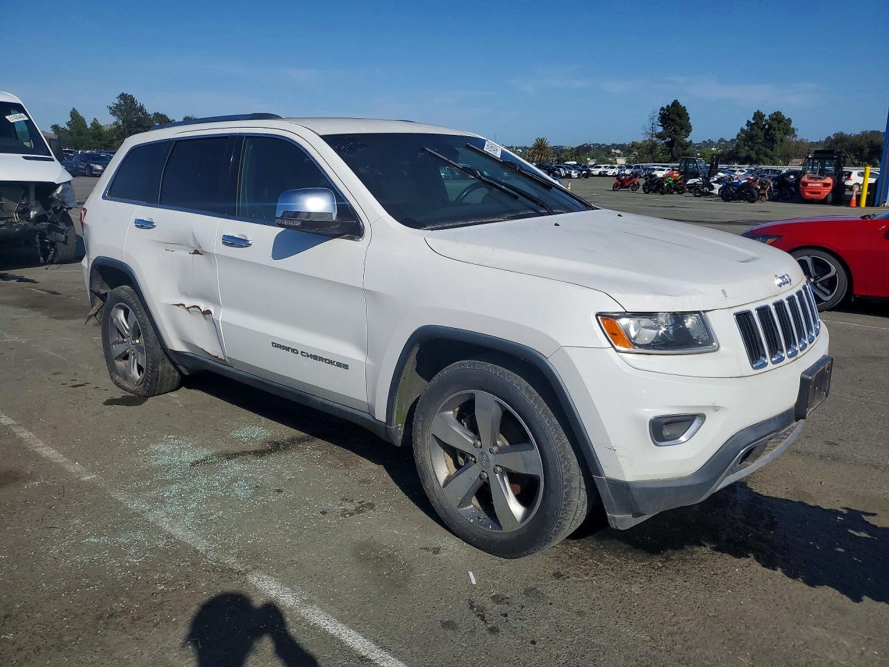2015 Jeep Grand Cherokee Limited White vin: 1C4RJEBM3FC620320