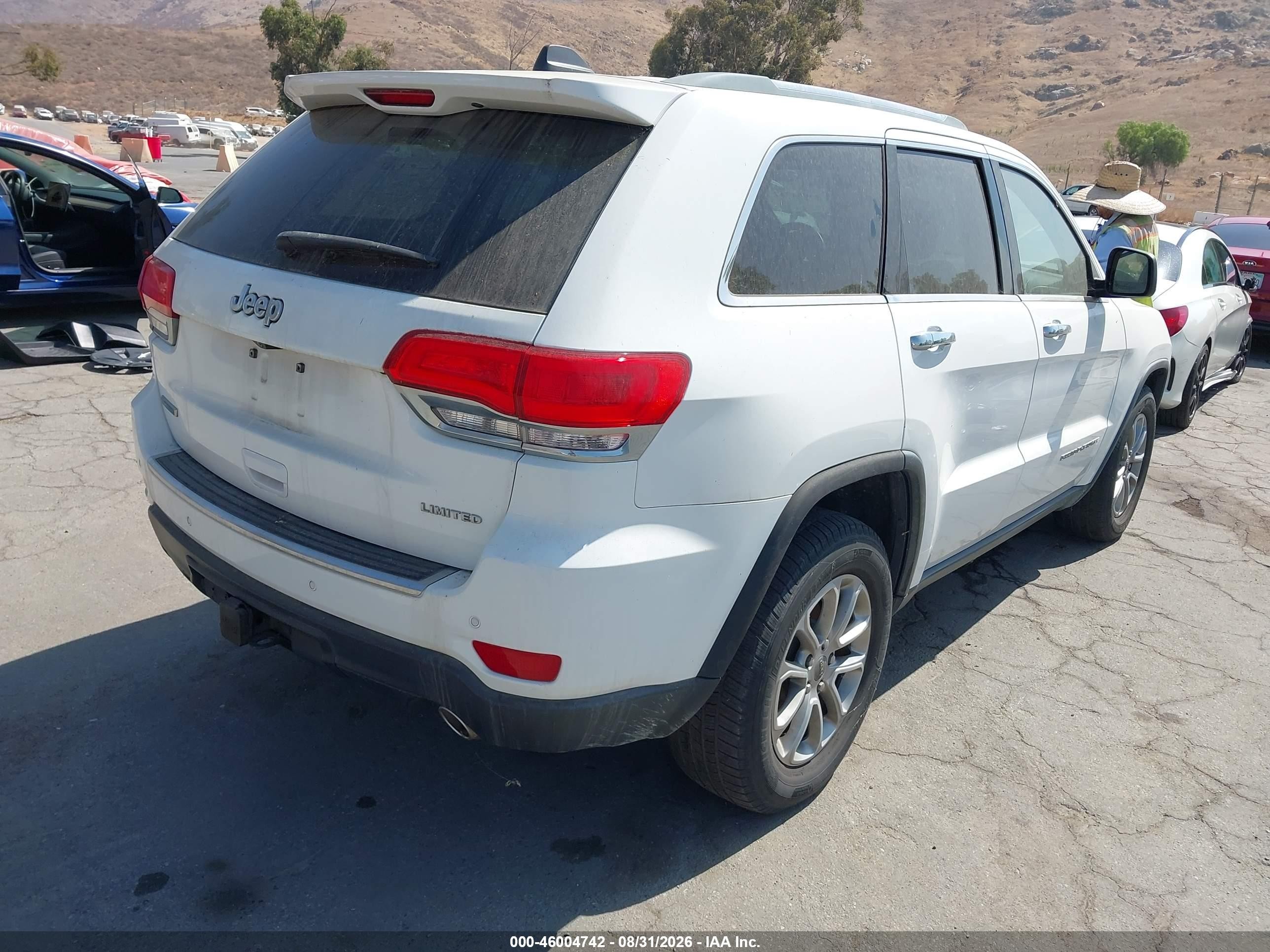 2015 Jeep Grand Cherokee Limited Белый vin: 1C4RJEBM3FC944738