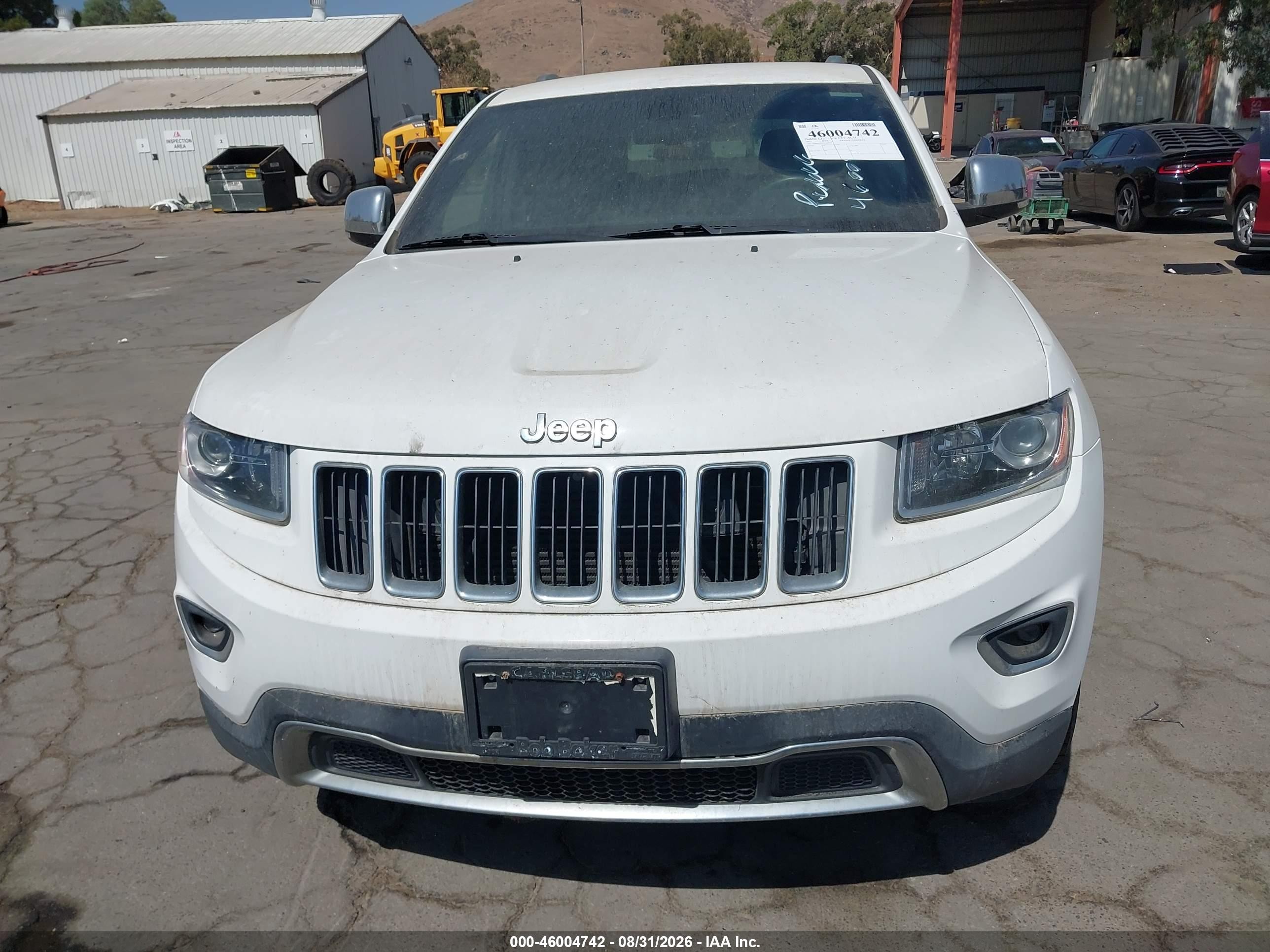 2015 Jeep Grand Cherokee Limited Белый vin: 1C4RJEBM3FC944738
