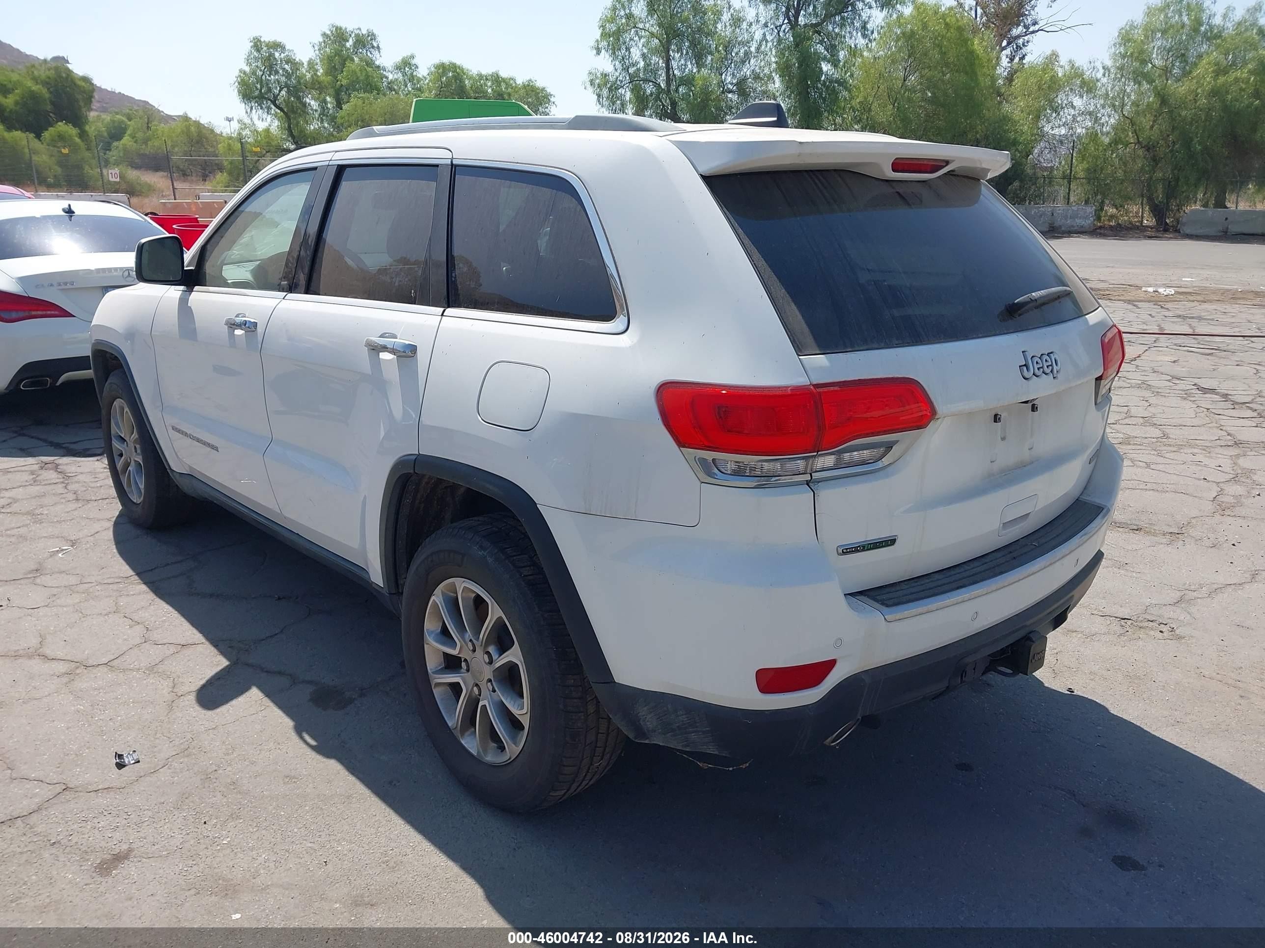 2015 Jeep Grand Cherokee Limited Белый vin: 1C4RJEBM3FC944738
