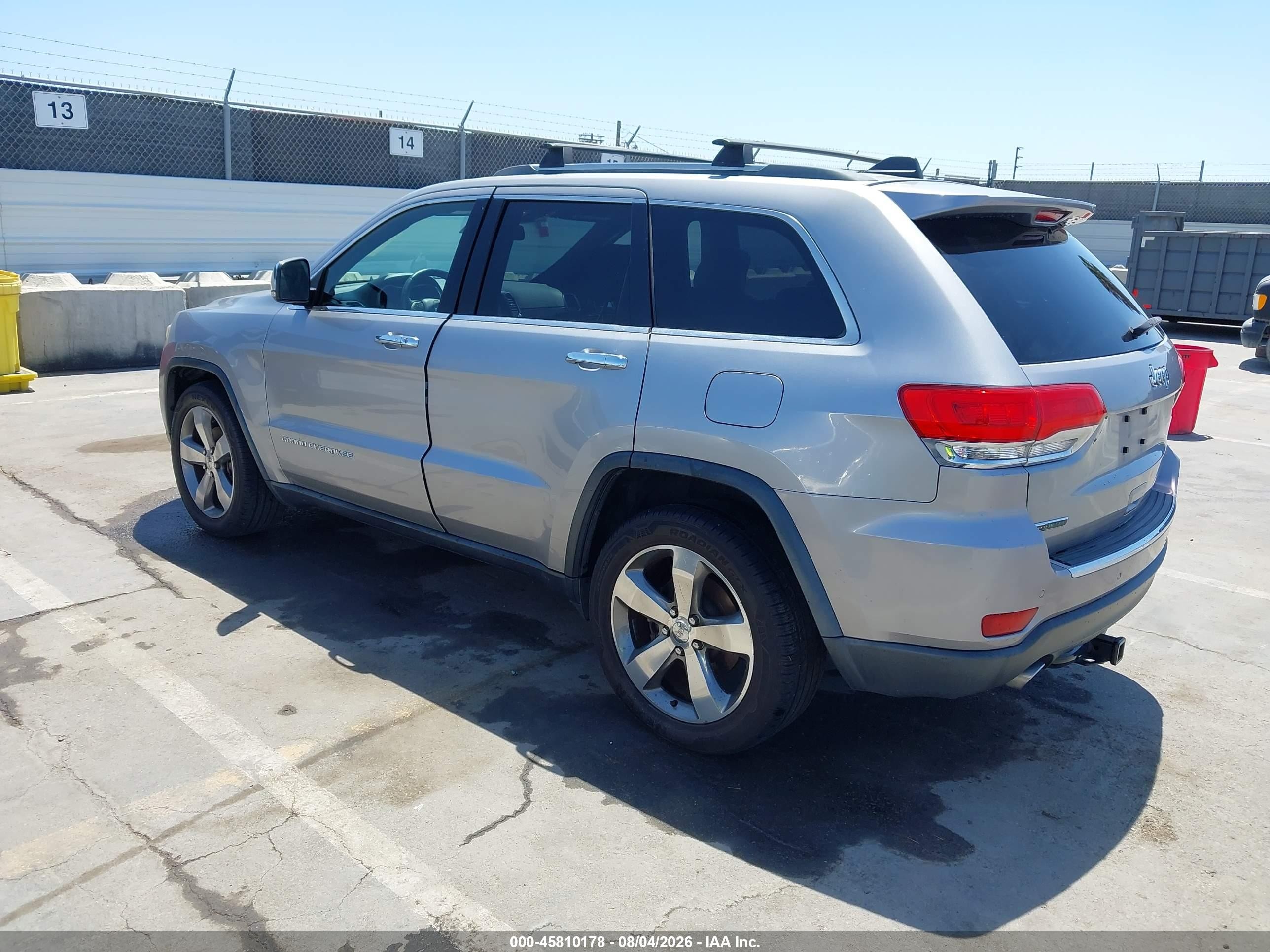 2014 Jeep Grand Cherokee Limited Серый vin: 1C4RJEBM5EC387118