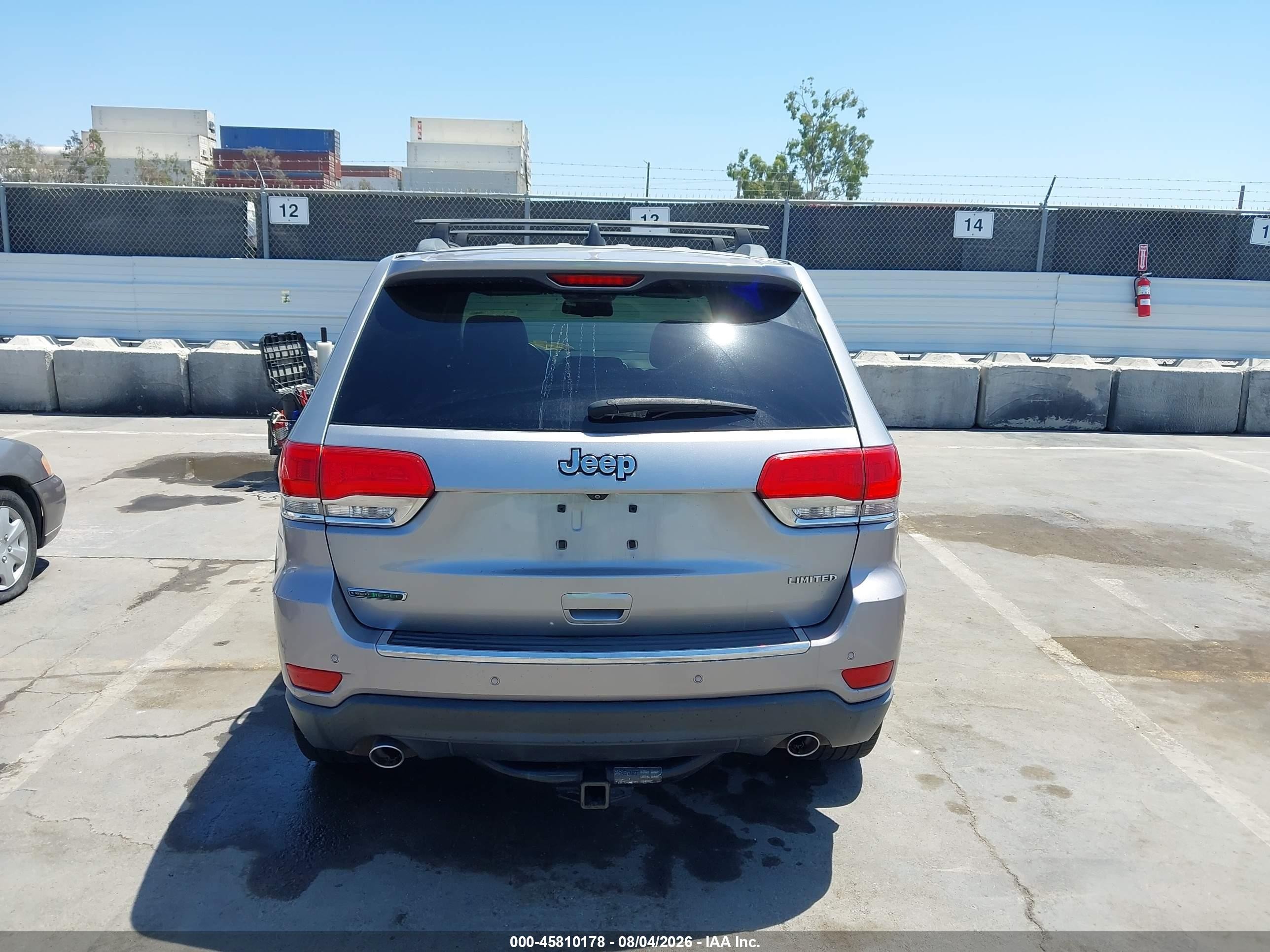 2014 Jeep Grand Cherokee Limited Серый vin: 1C4RJEBM5EC387118