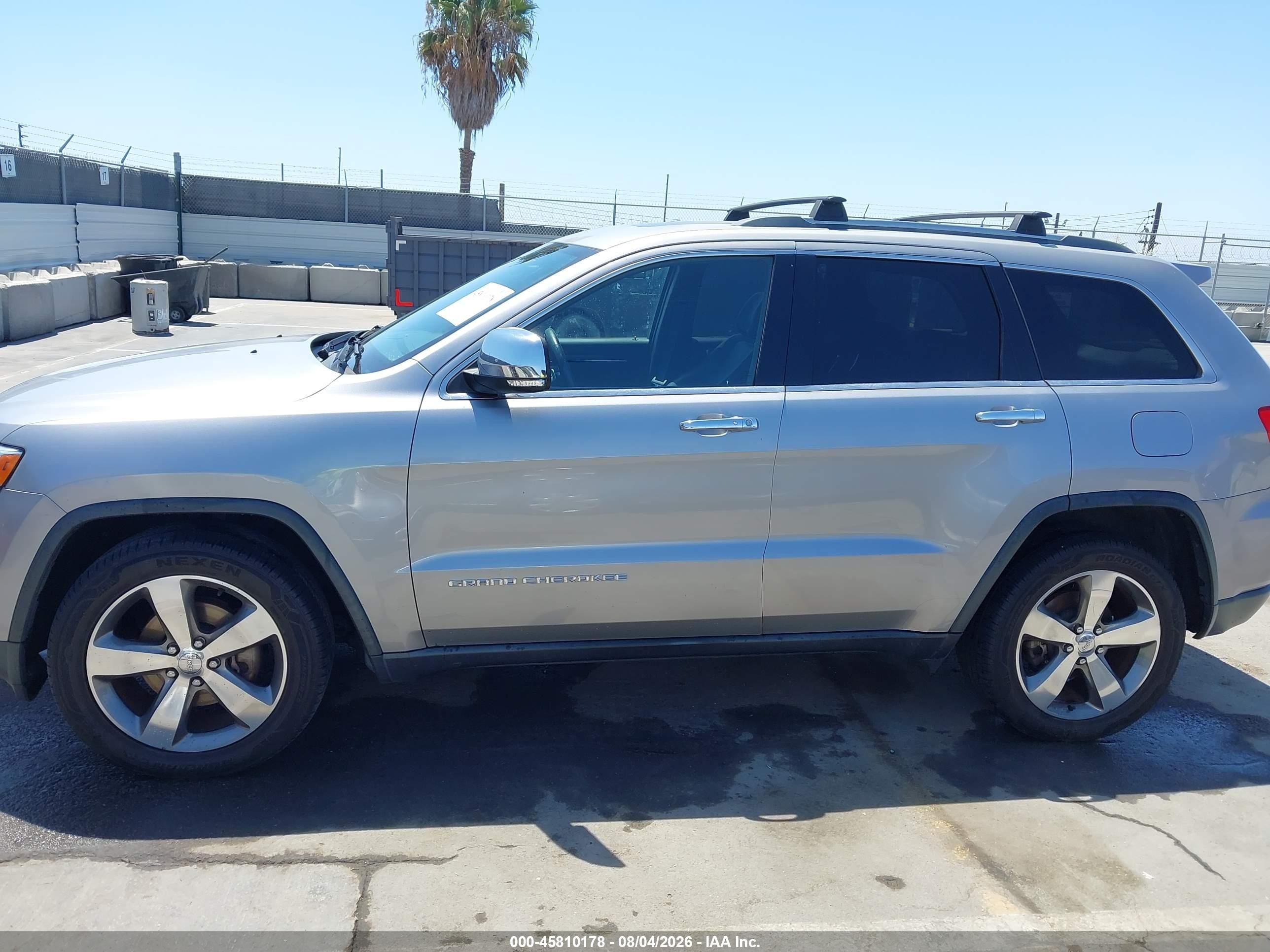 2014 Jeep Grand Cherokee Limited Серый vin: 1C4RJEBM5EC387118