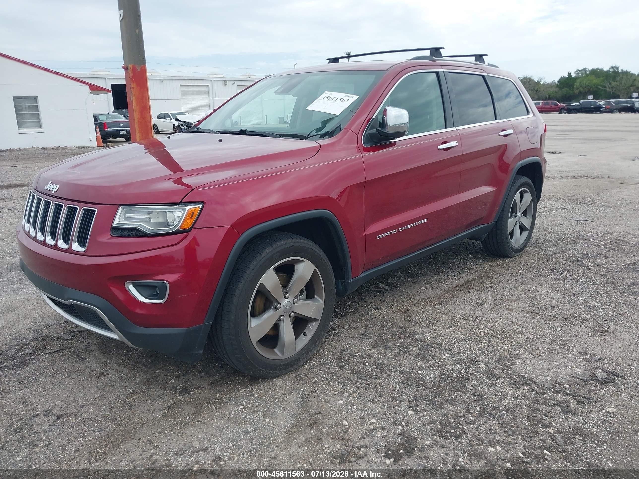 2014 Jeep Grand Cherokee Limited Burgundy vin: 1C4RJEBM7EC424329