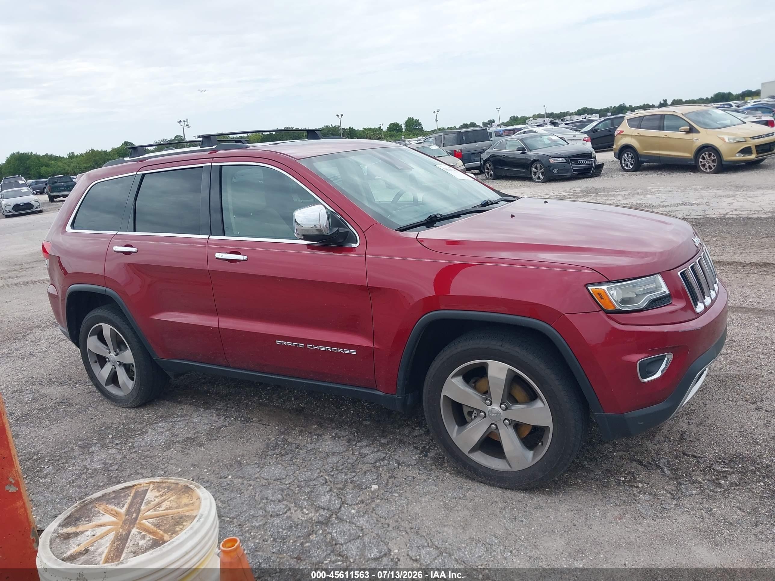 2014 Jeep Grand Cherokee Limited Burgundy vin: 1C4RJEBM7EC424329
