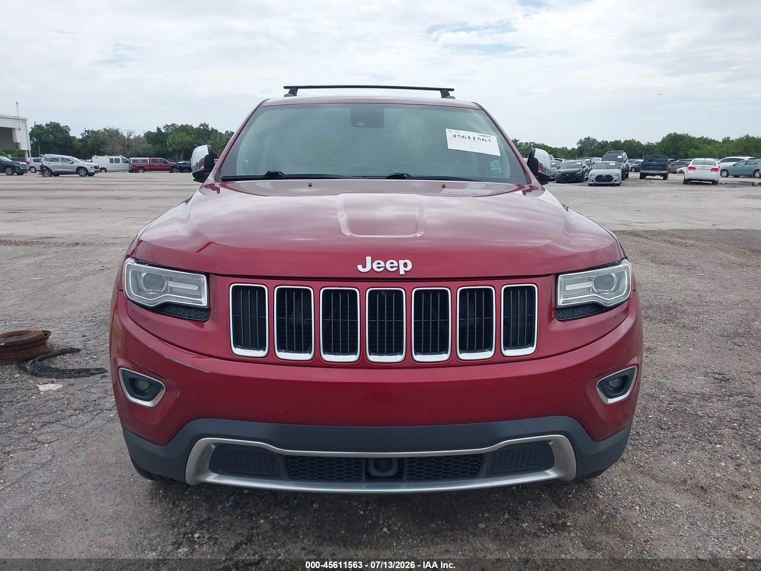 2014 Jeep Grand Cherokee Limited Burgundy vin: 1C4RJEBM7EC424329