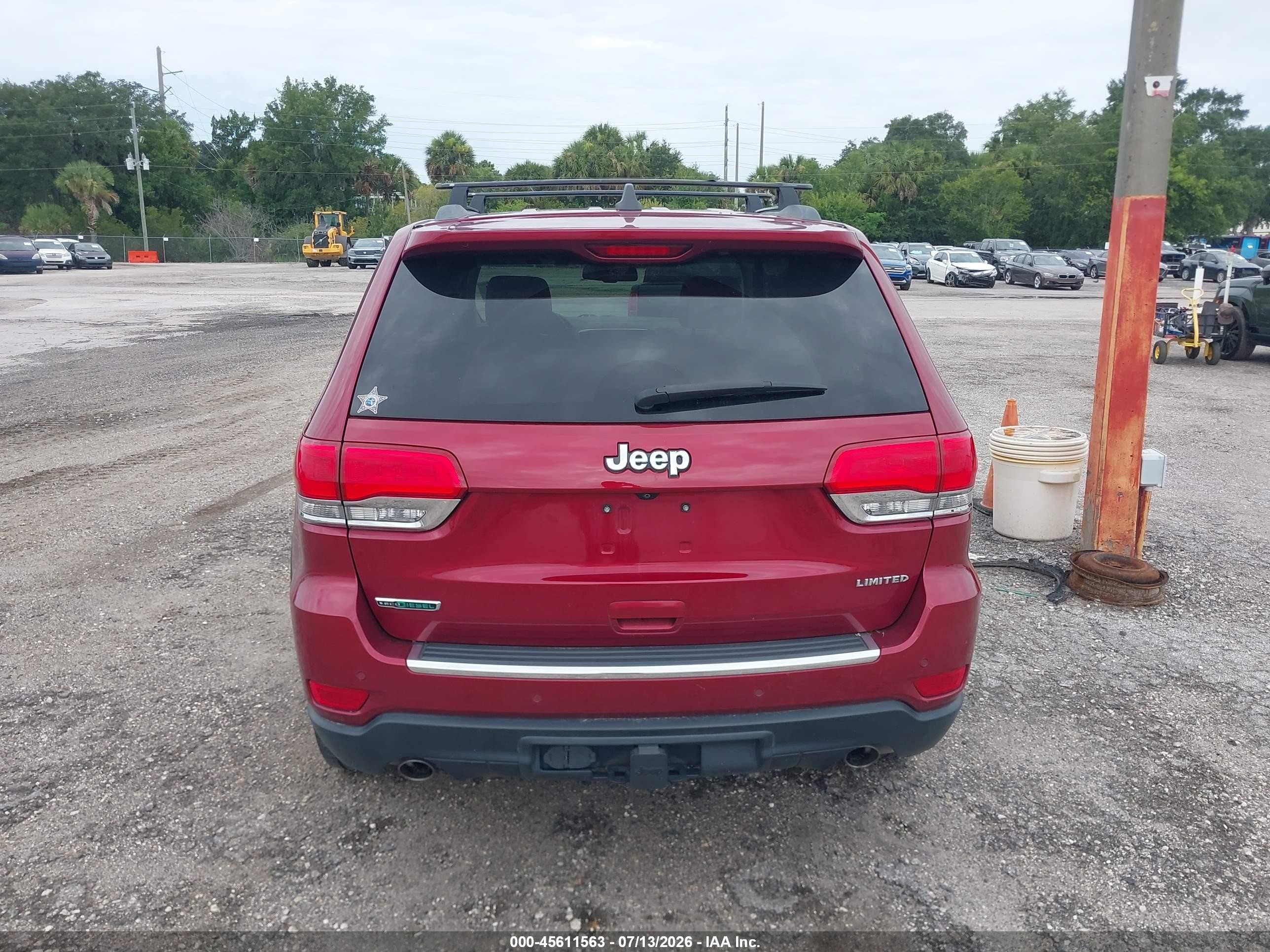 2014 Jeep Grand Cherokee Limited Burgundy vin: 1C4RJEBM7EC424329