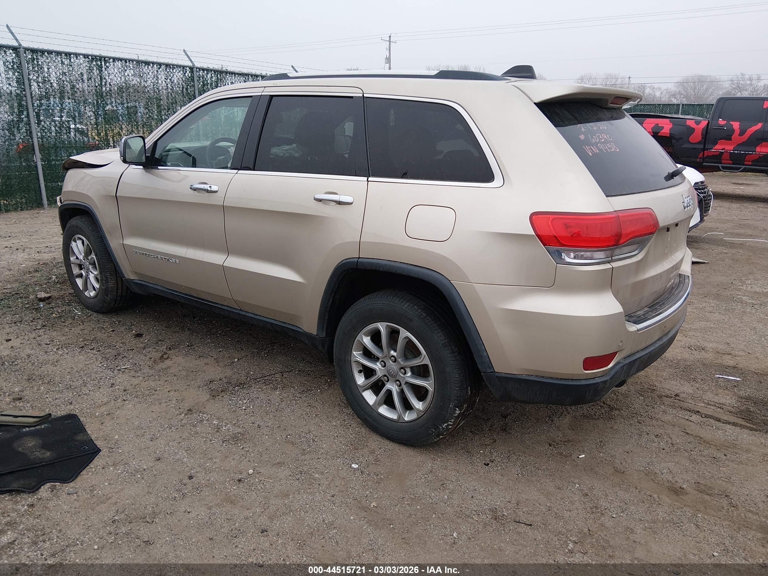 2014 Jeep Grand Cherokee Limited Tan vin: 1C4RJEBT2EC149458