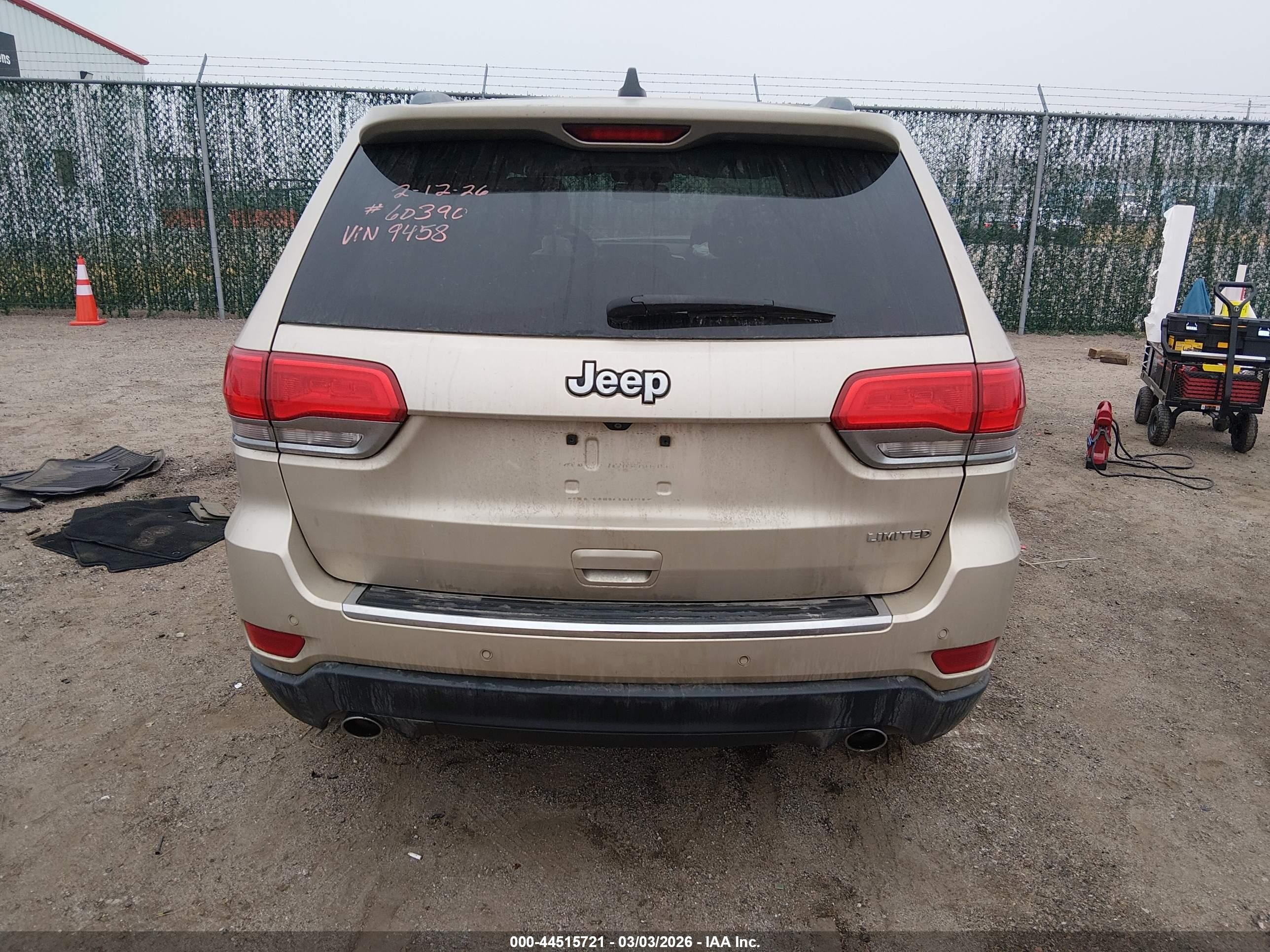 2014 Jeep Grand Cherokee Limited Tan vin: 1C4RJEBT2EC149458