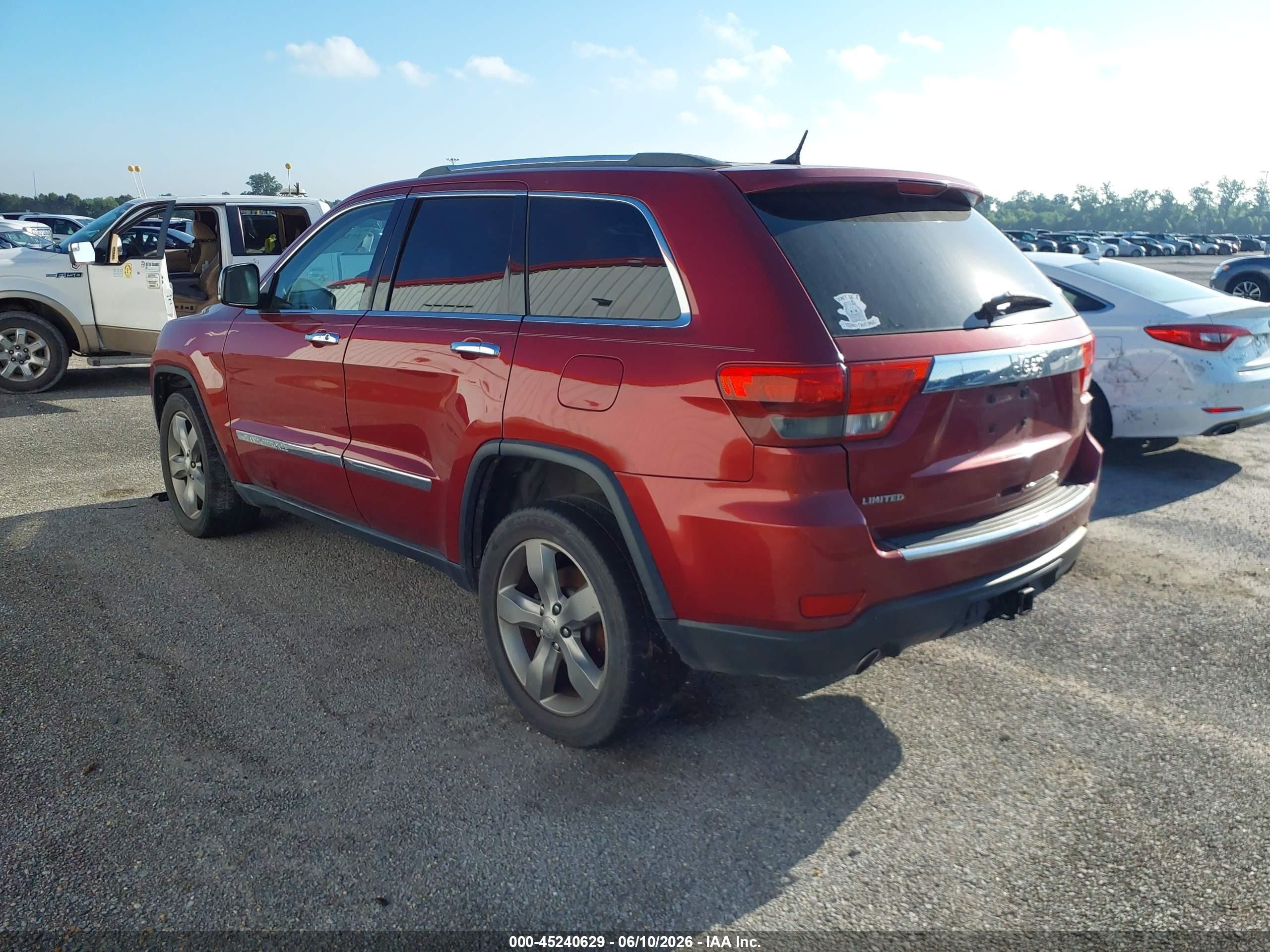 2013 Jeep Grand Cherokee Limited Red vin: 1C4RJEBT4DC574338