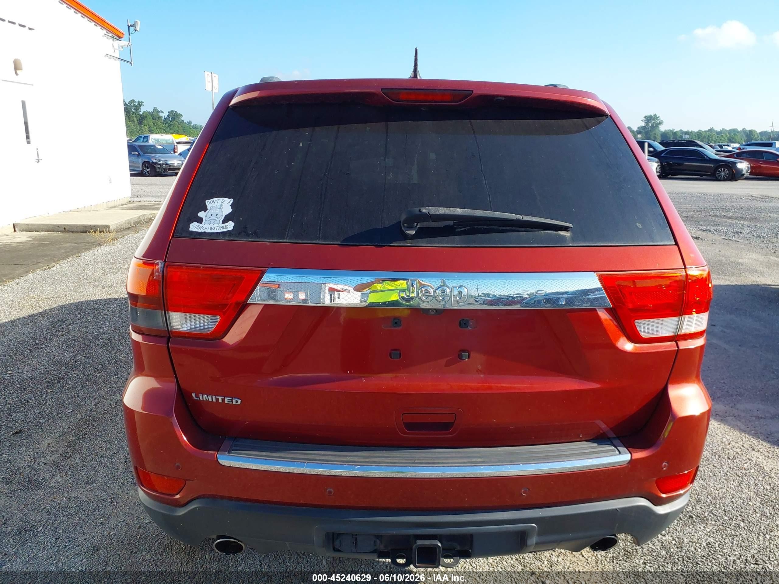2013 Jeep Grand Cherokee Limited Red vin: 1C4RJEBT4DC574338
