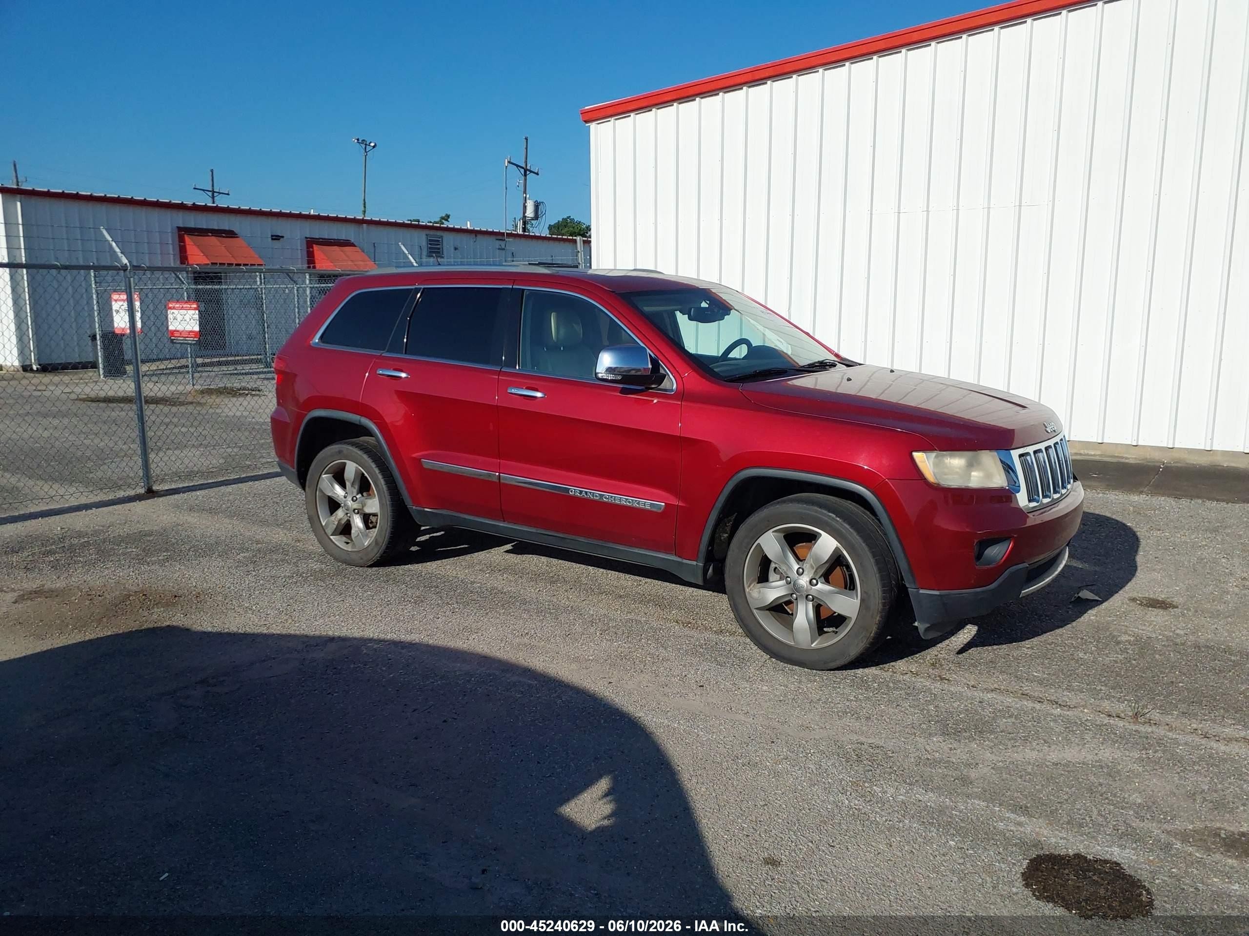 2013 Jeep Grand Cherokee Limited Red vin: 1C4RJEBT4DC574338