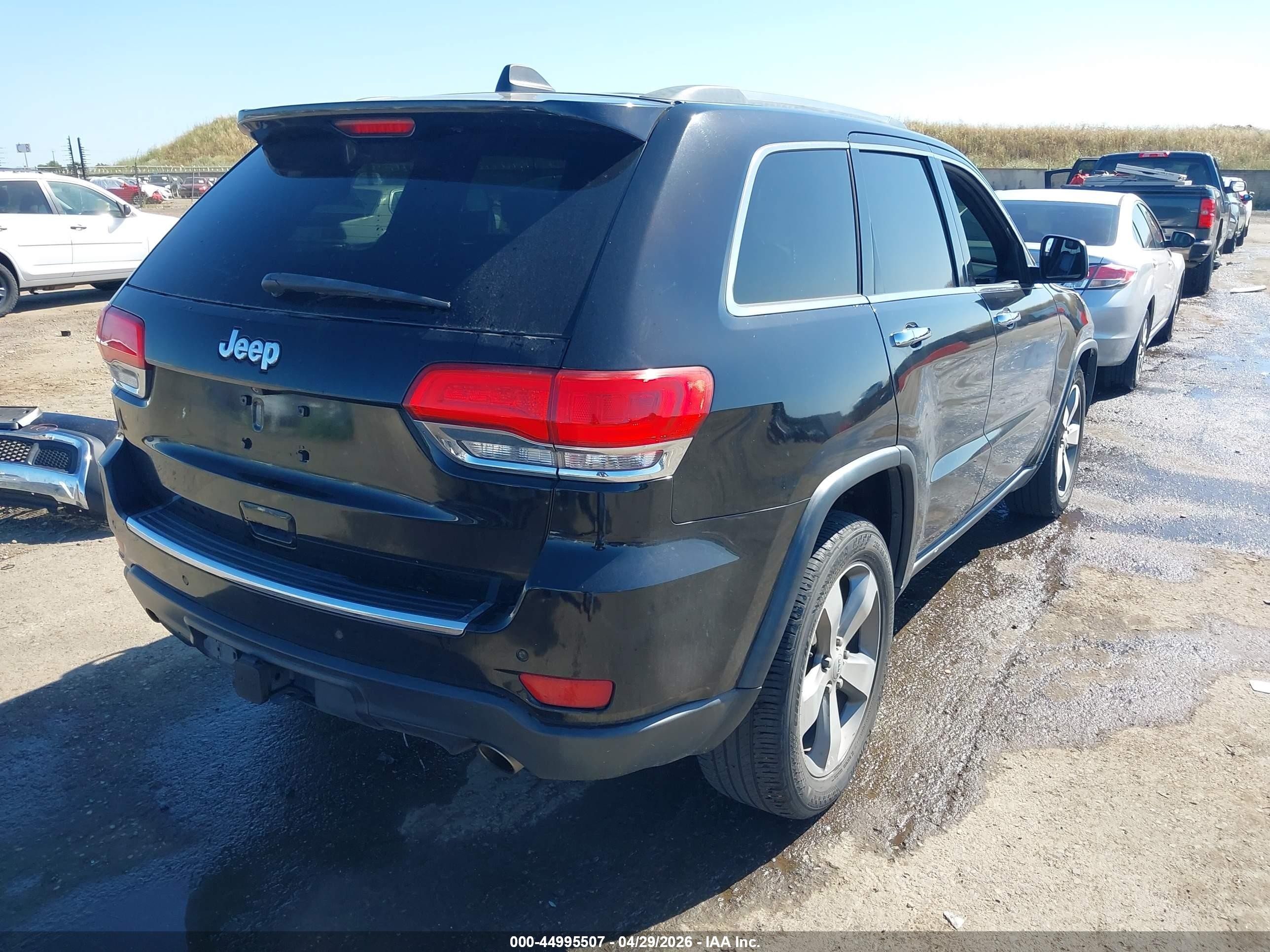 2014 Jeep Grand Cherokee Limited Black vin: 1C4RJEBT4EC160283